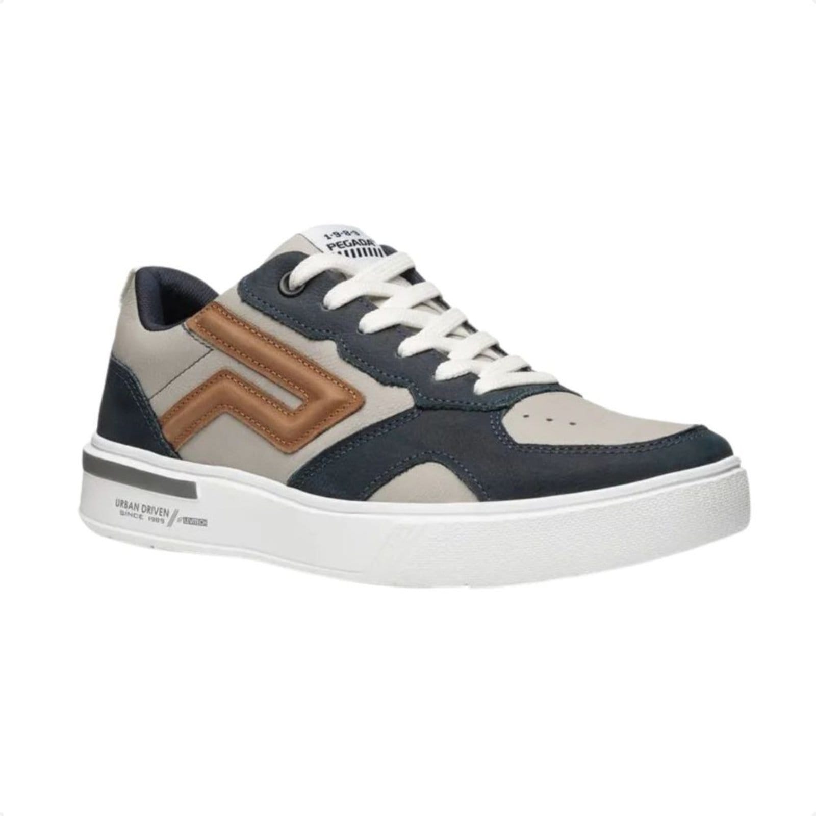 Vista 2 Sapatênis Masculino Pegada Flow Cinza E Azul PEGADA prata azul