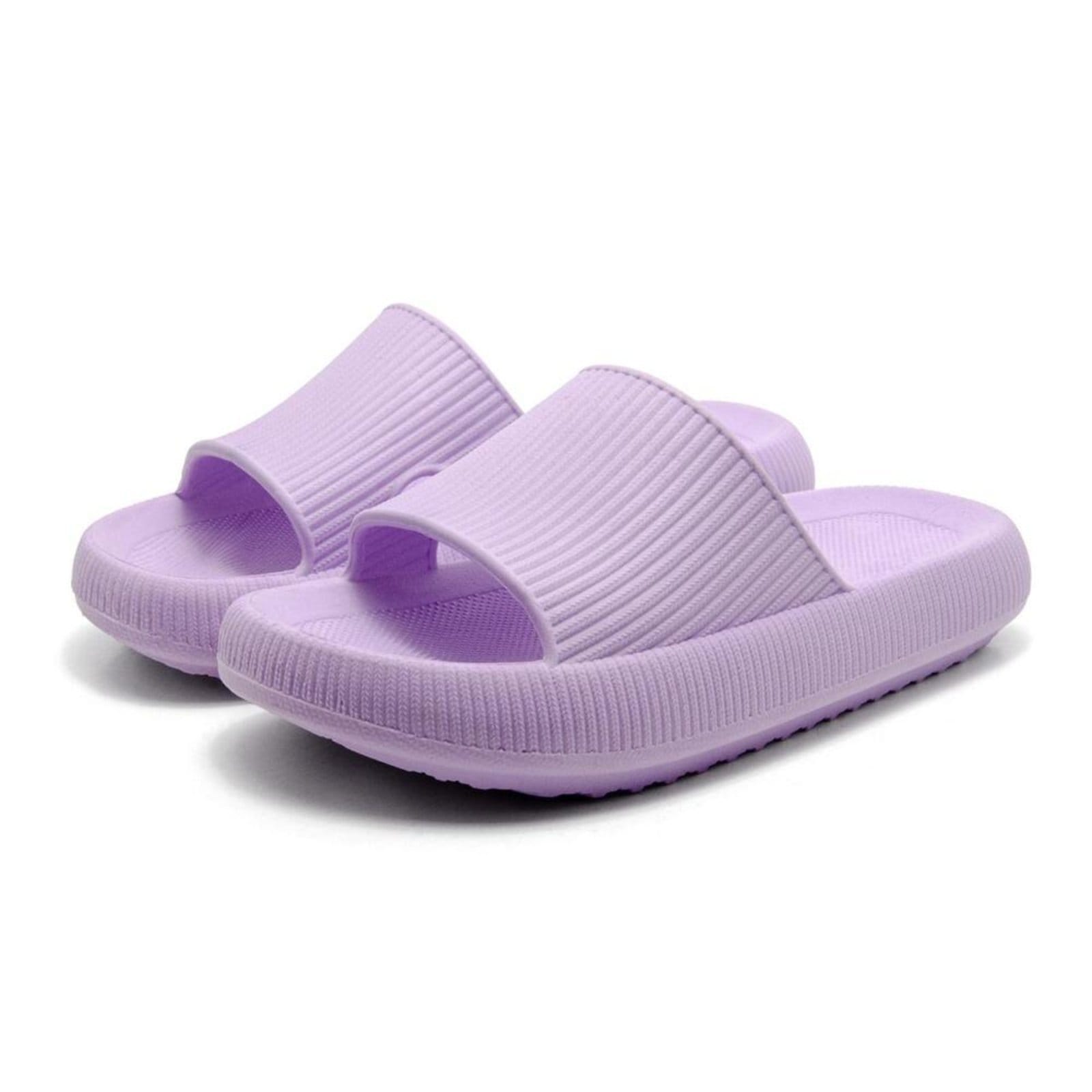 Vista 2 Chinelo Feminino Nuvem Ortopédico Slide Confortavel Lilas Lavini Shoes roxo