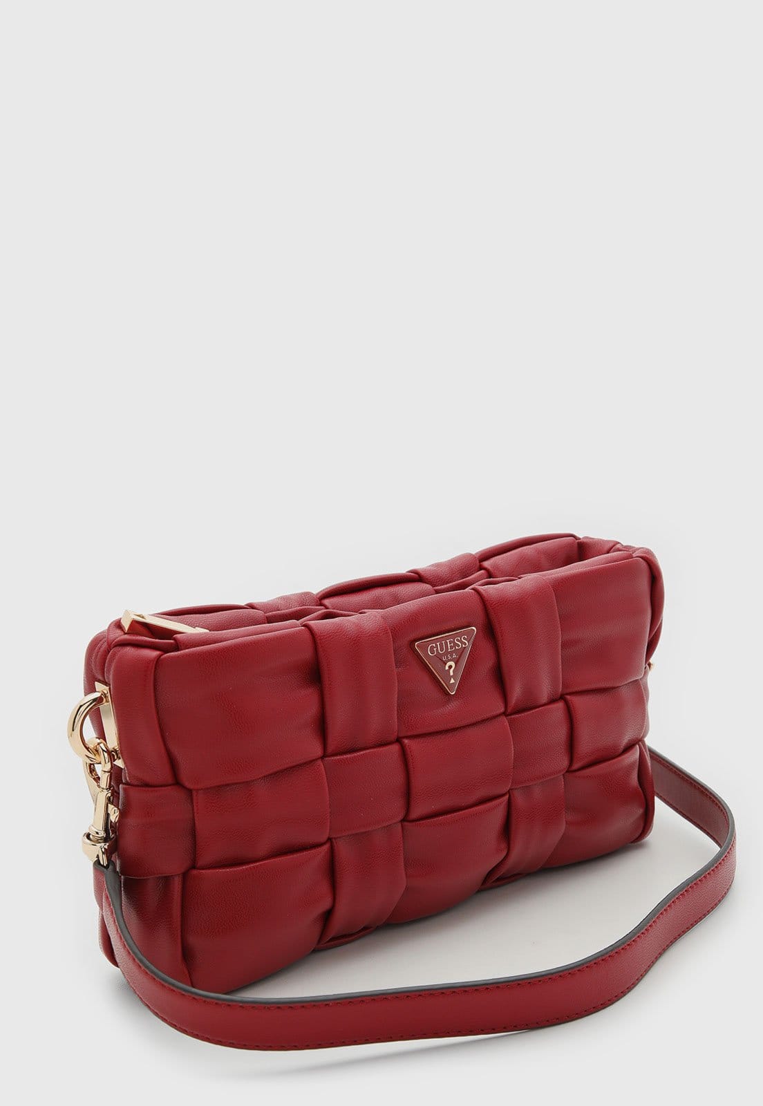 Vista 2 Bolsa Média Guess Acolchoada Vermelha Guess vermelho