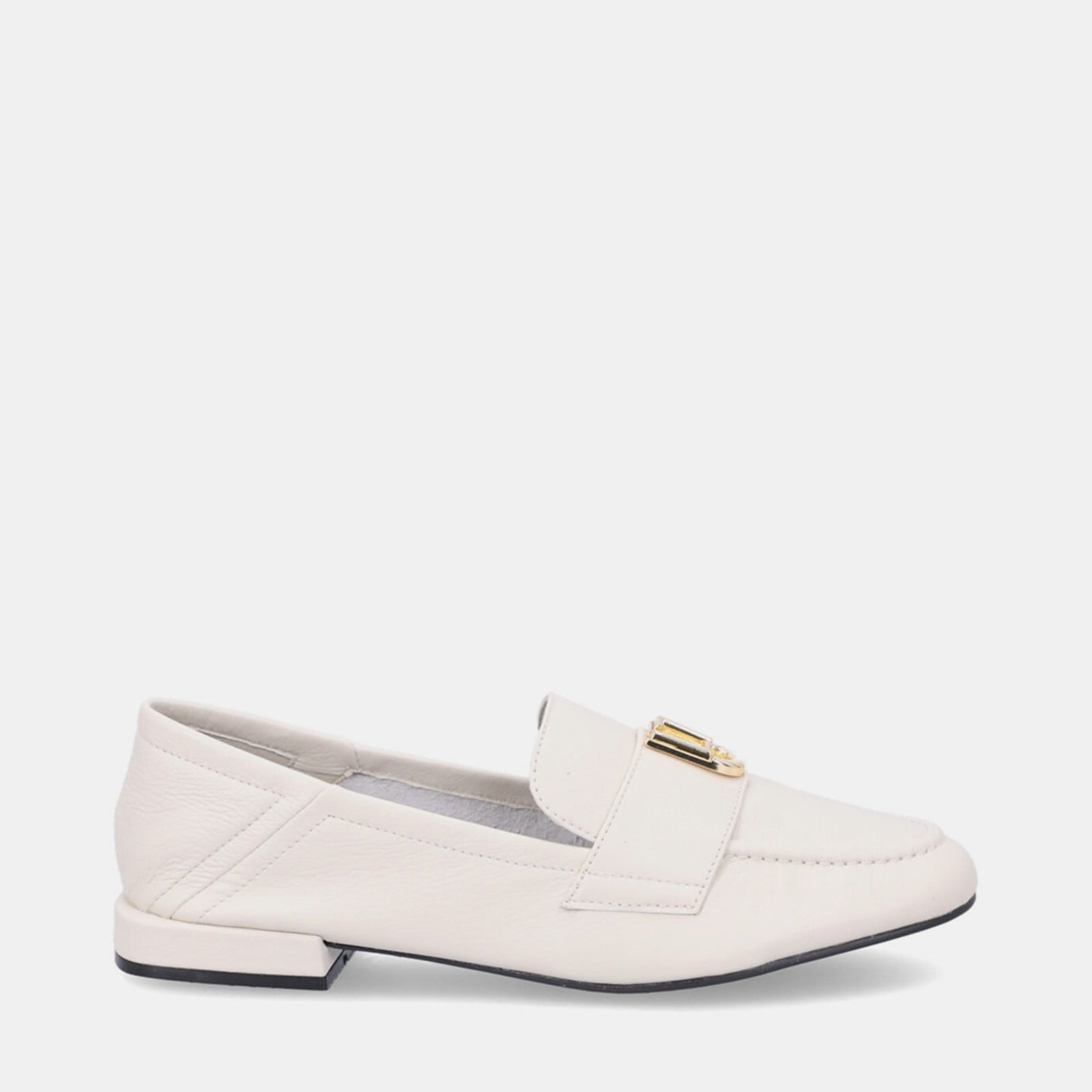 Mocassim Couro Luz da Lua 60340001 Luz Da Lua Off-white