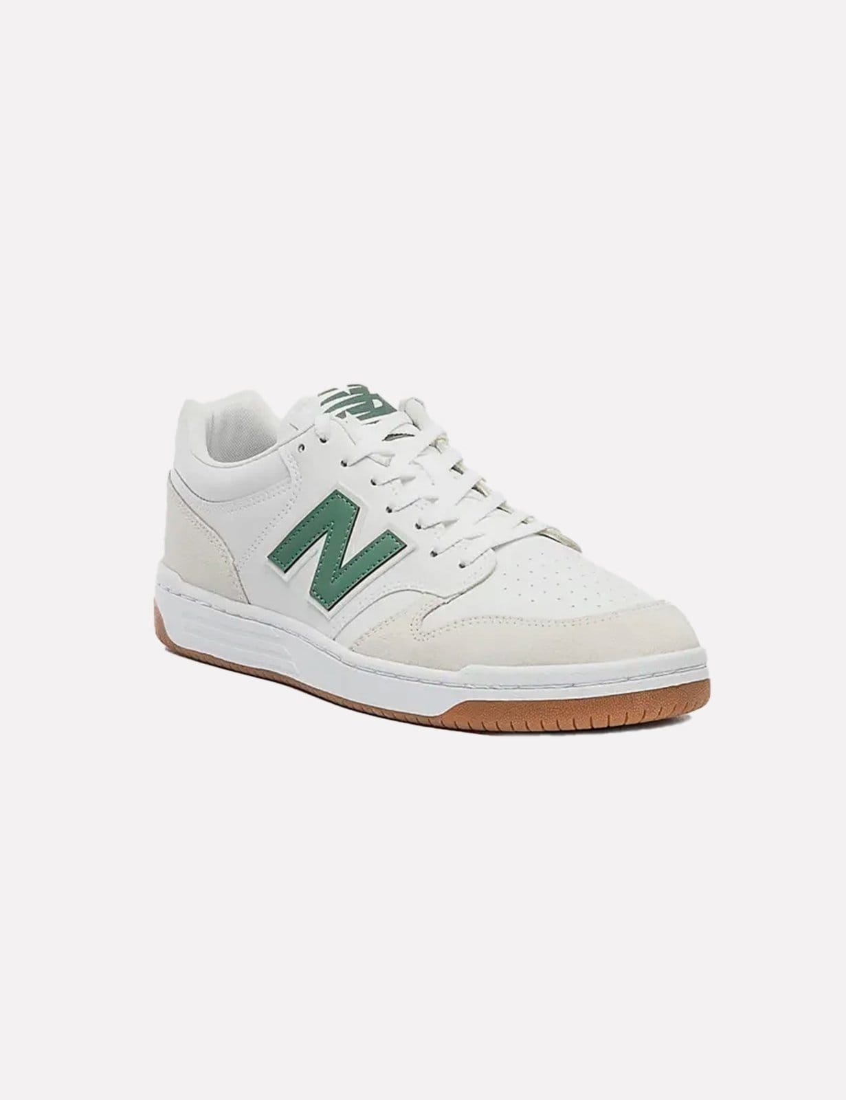 Vista 2 Tênis New Balance 480L Branco/Verde New Balance branco verde