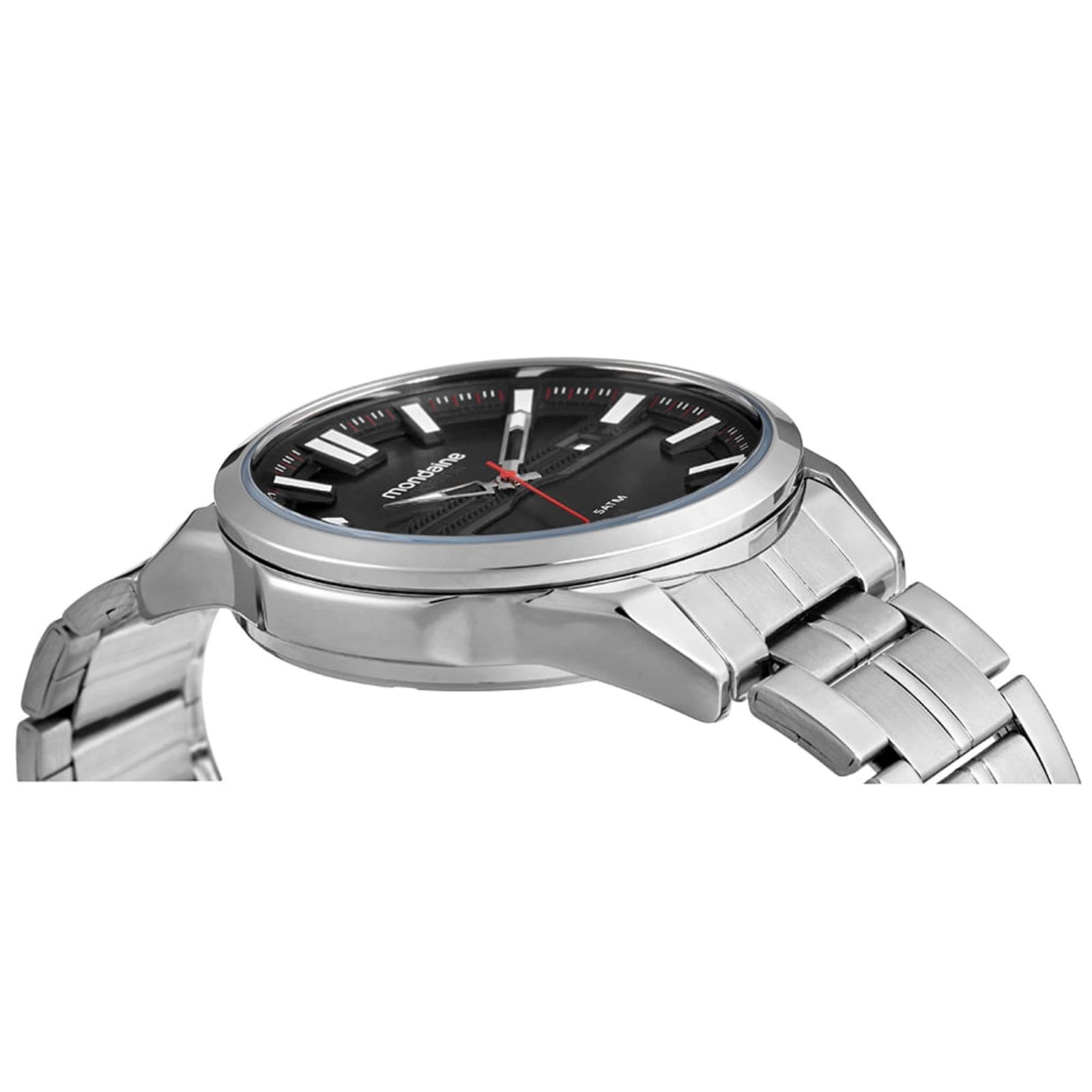 Vista 2 Relógio Masculino Casual Calendário Mondaine prata