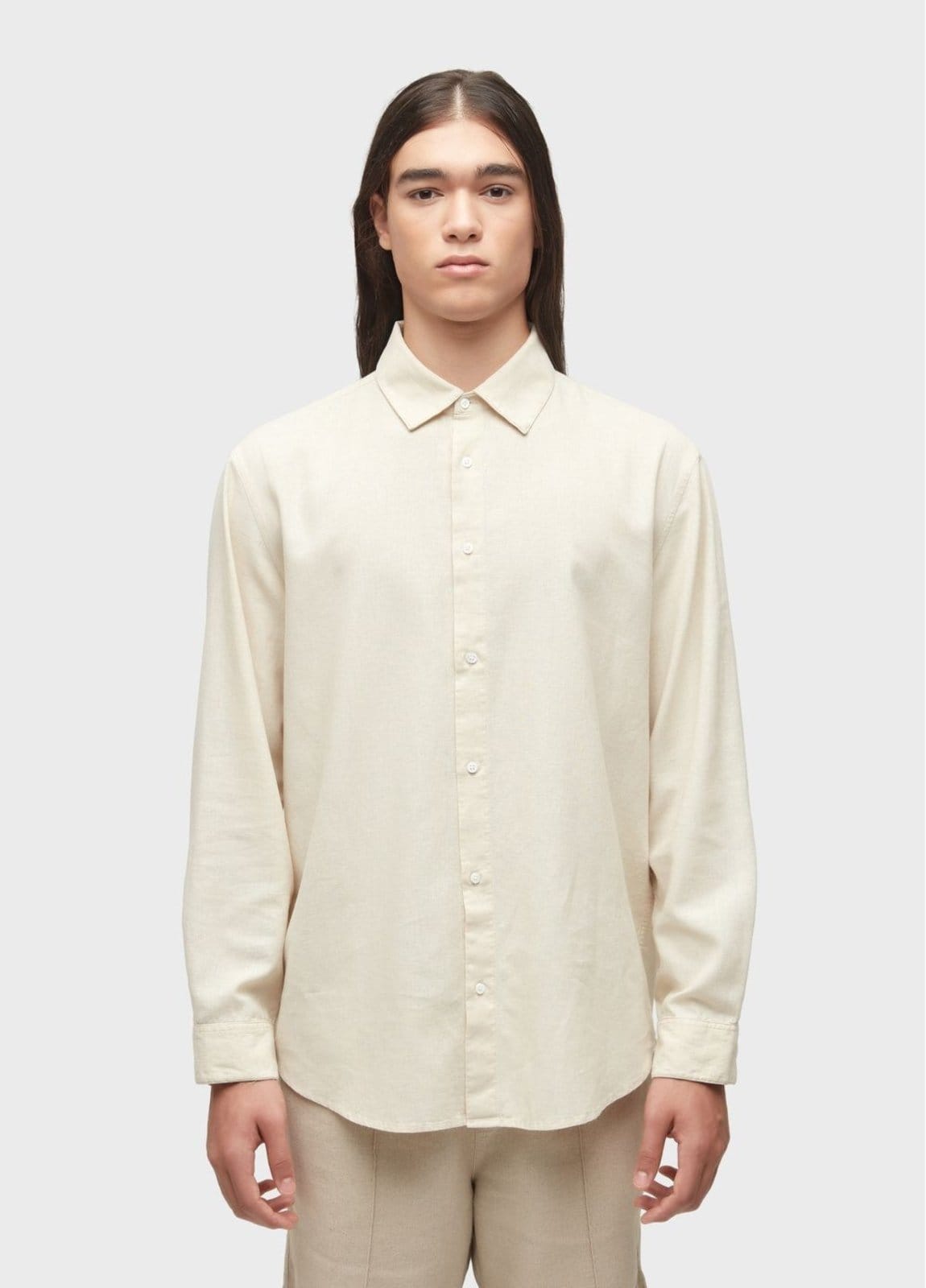 Camisa cotton linen lace