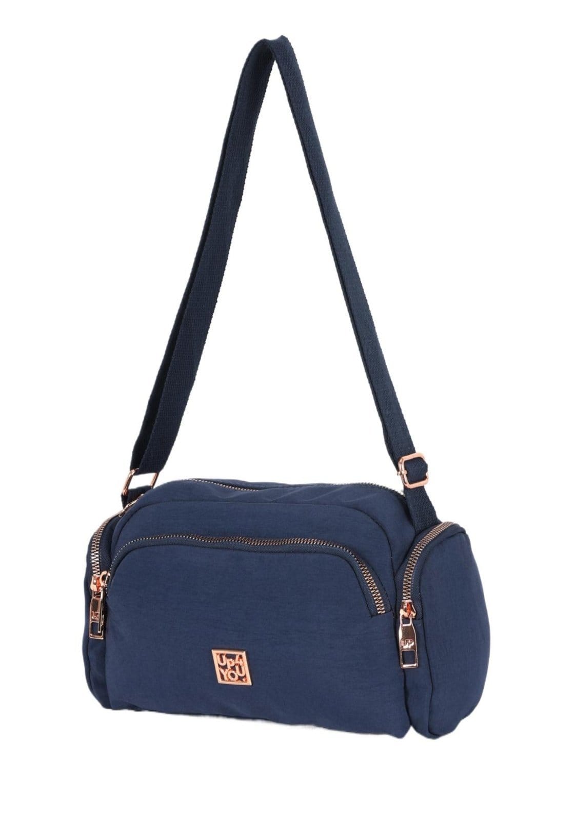 Vista 2 Infantil - Bolsa Baú Pequena Transversal Náilon 4 Bolsos Up4you Up4you azul