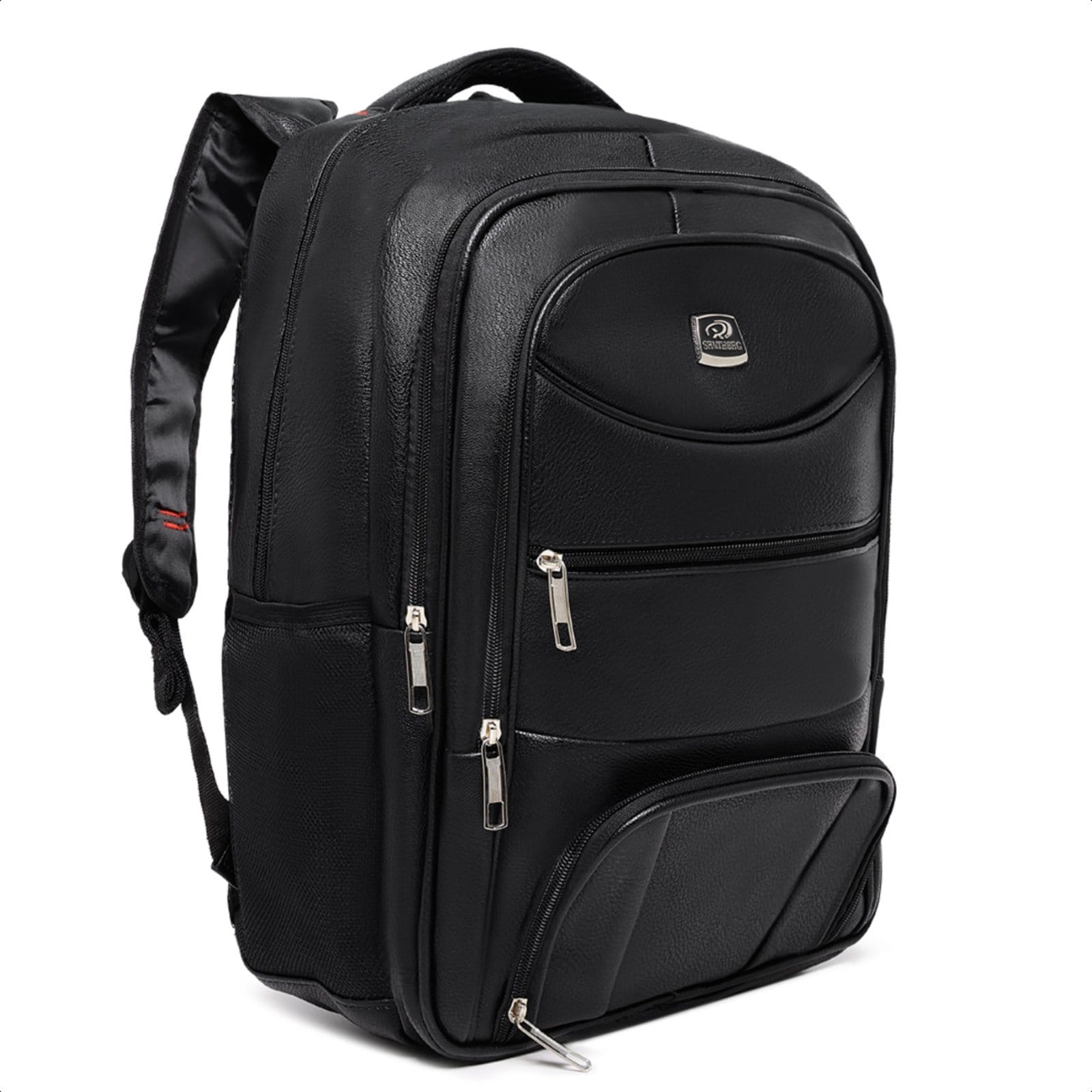 Mochila Couro Masculina Resistente Espaçosa Universitaria