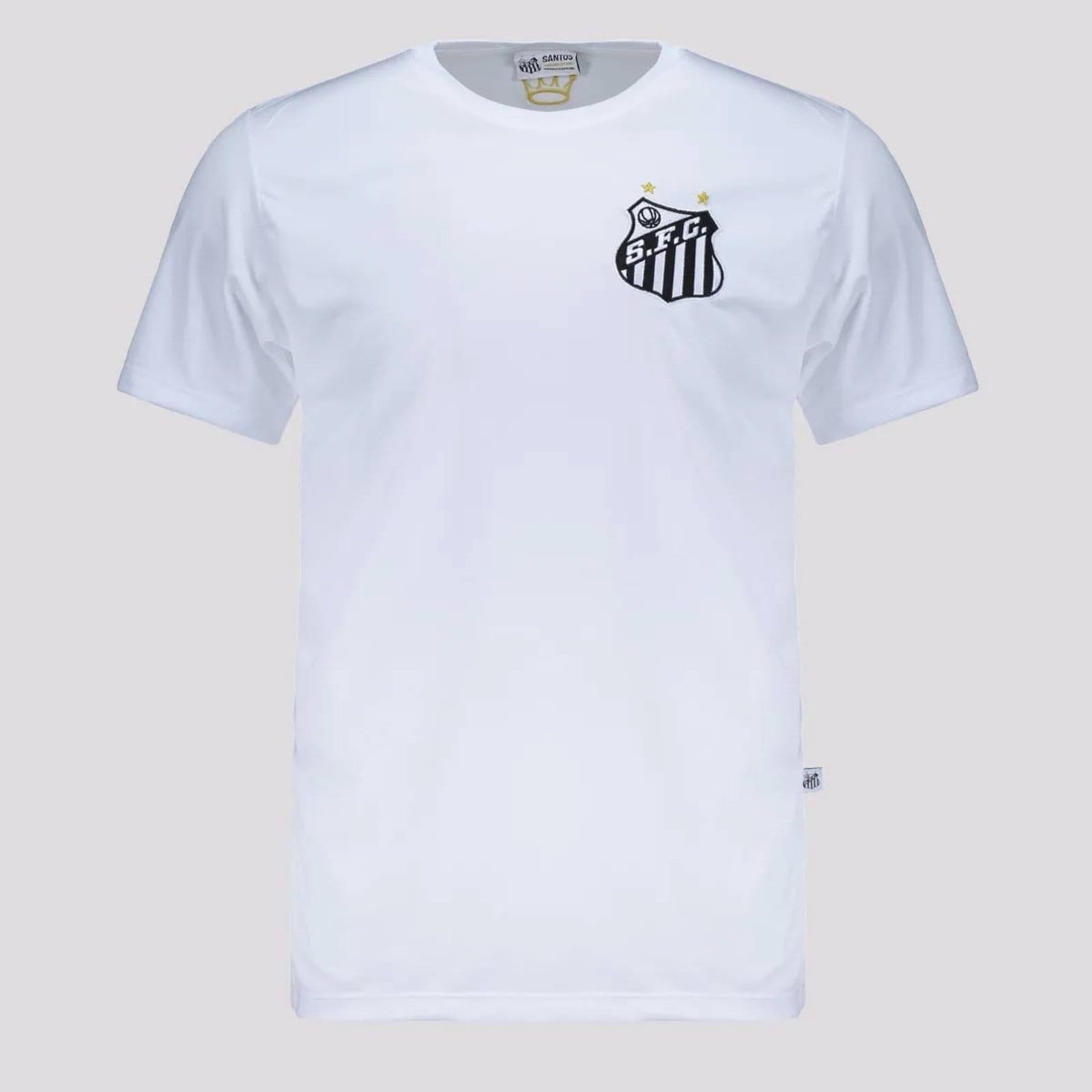 Vista 2 Camisa Santos Logo Branca 9 Gabriel B Surf Center branco
