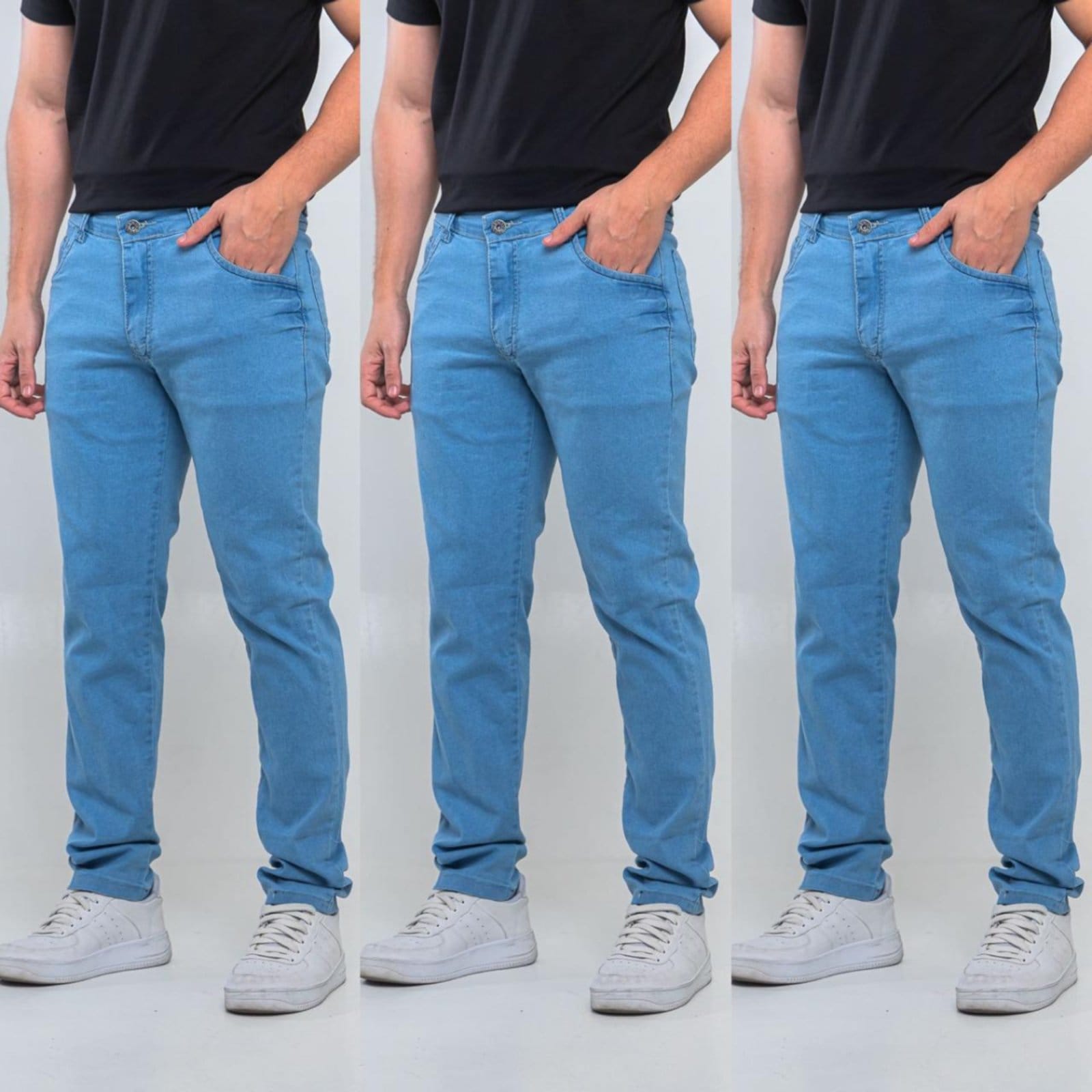 Kit 3 Calças Delave Masculina Tempo Habil Confortavel e Casual