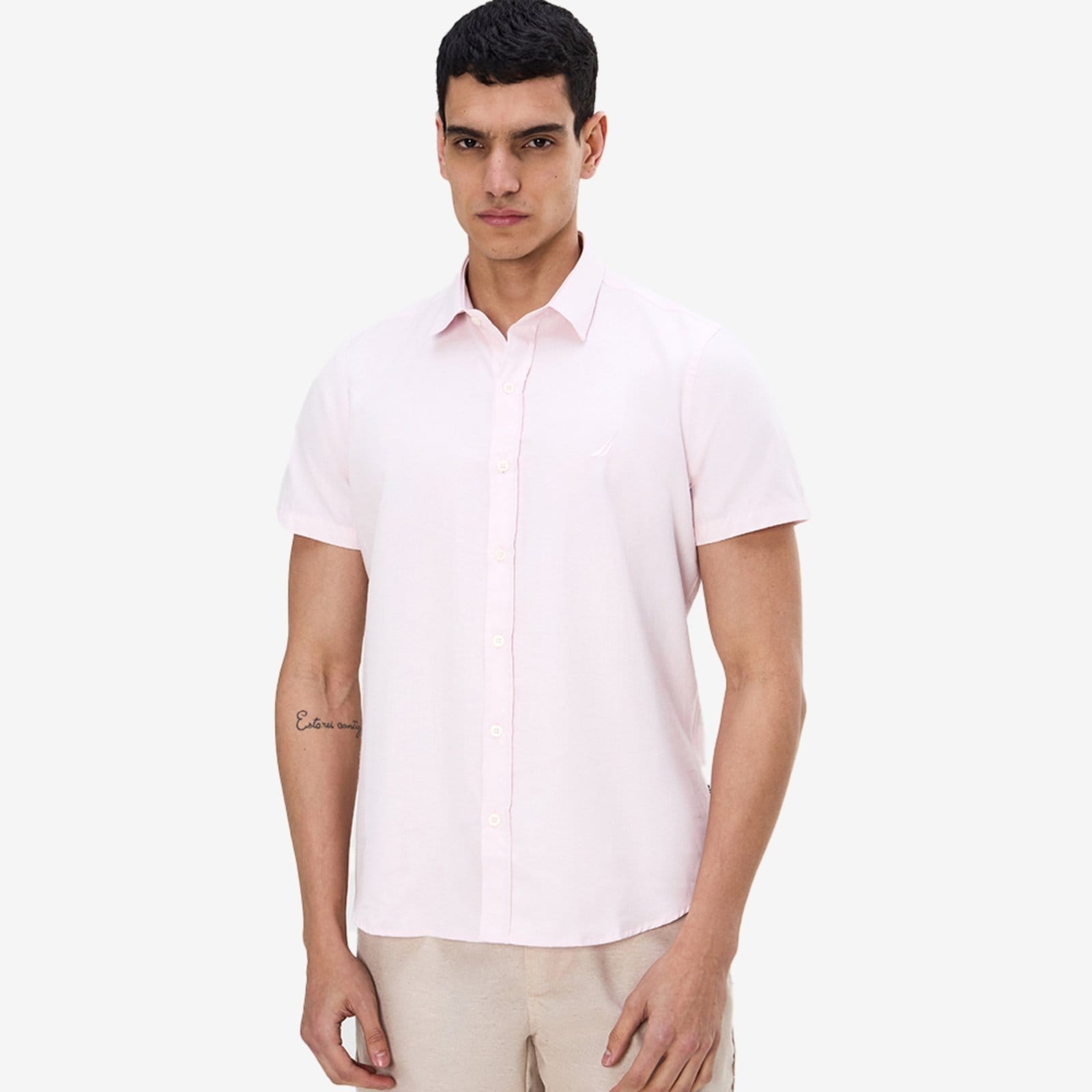 Camisa Nautica Manga Curta Básica