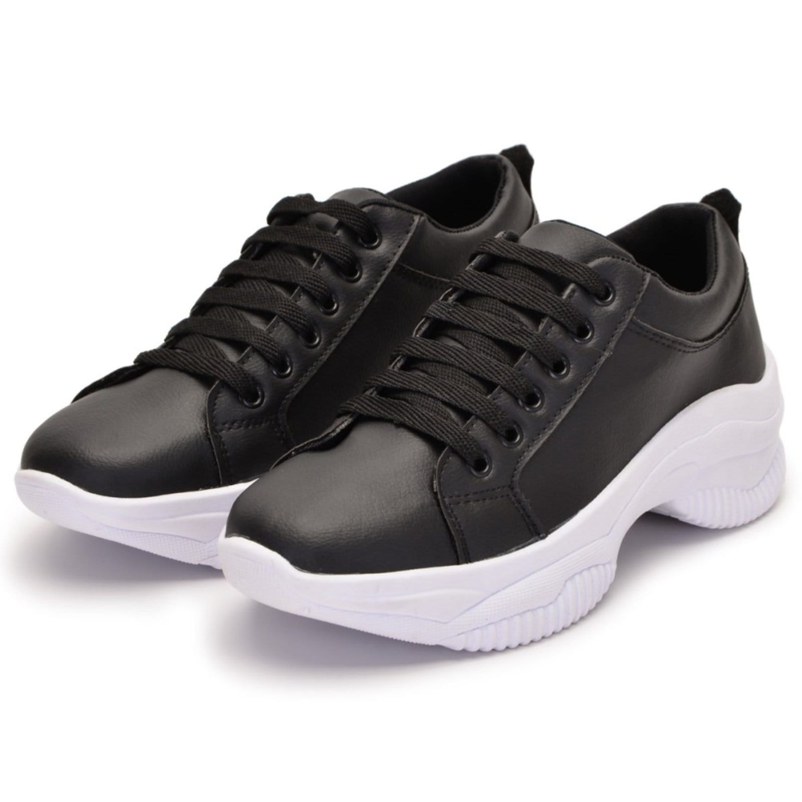 Vista 2 Tênis Feminino Chunky Plataforma Peccato Clube do Sapato de Franca DFT Gym Up Peccato preto