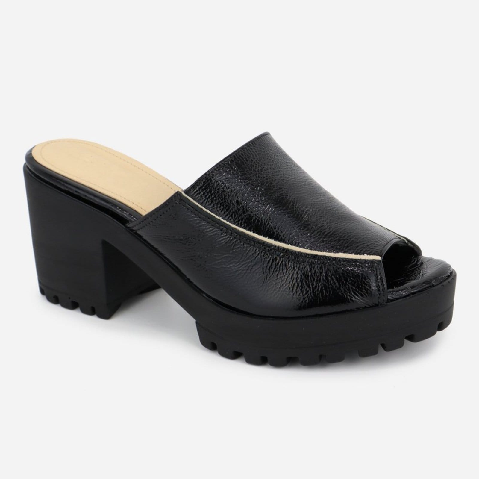 Tamanco Fácil Calce Maria Paula Couro Tratorada Feminino