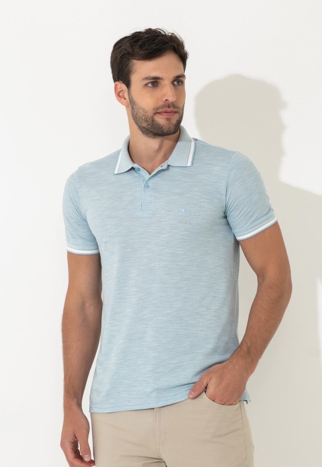 Polo Piquet Traymon Slim Claro