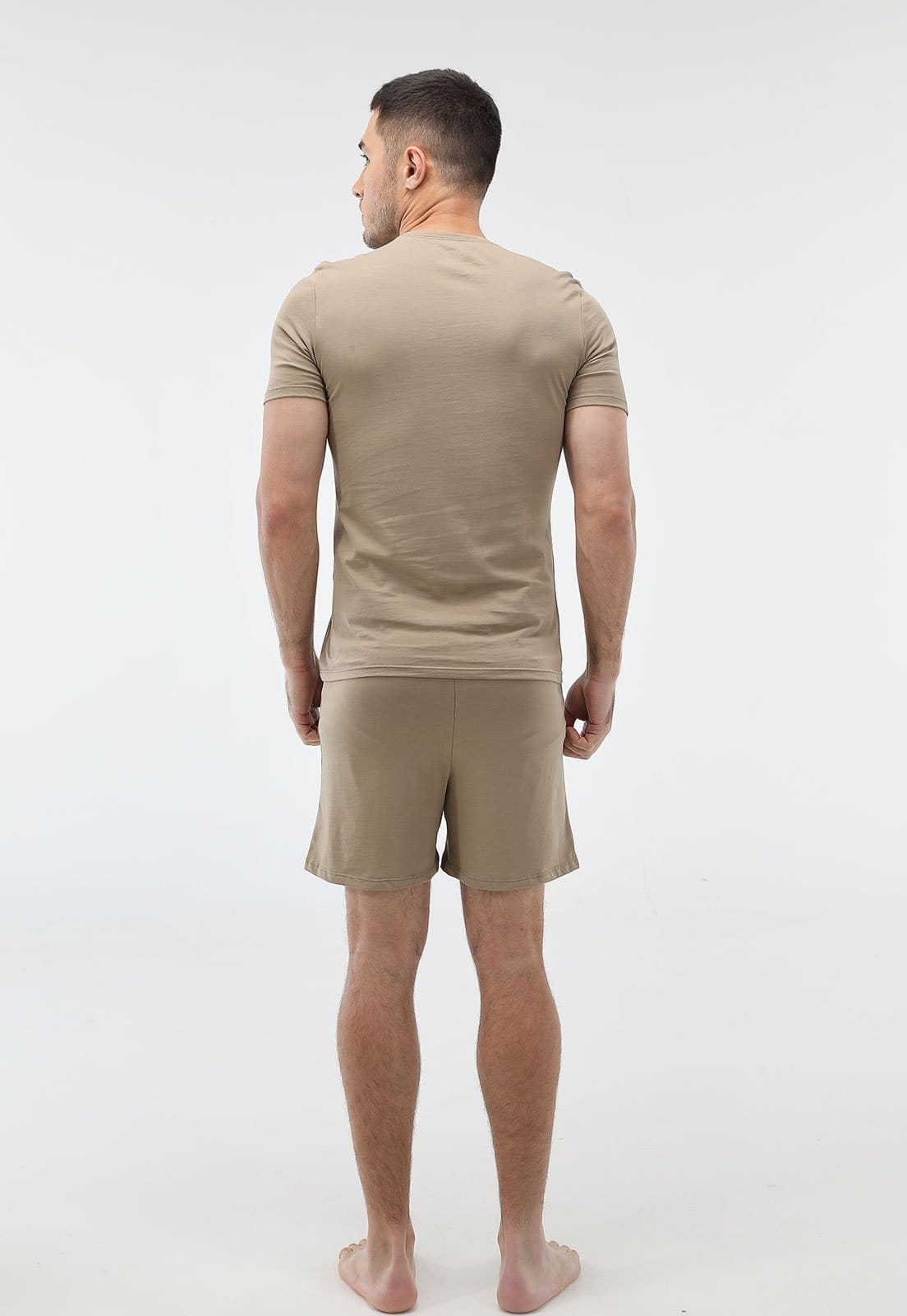 Vista 2 Conjunto de Pijama Hering Curto Liso Hering cinza