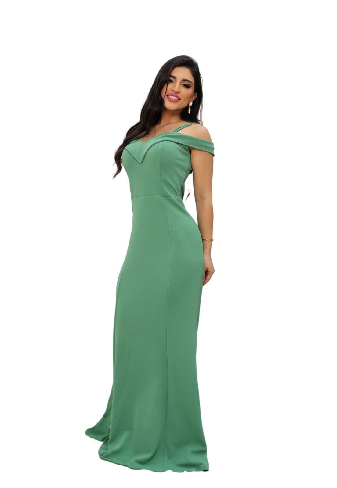 Vestido Longo Tubinho Sereia Meia Taça Alcinha Annelisa