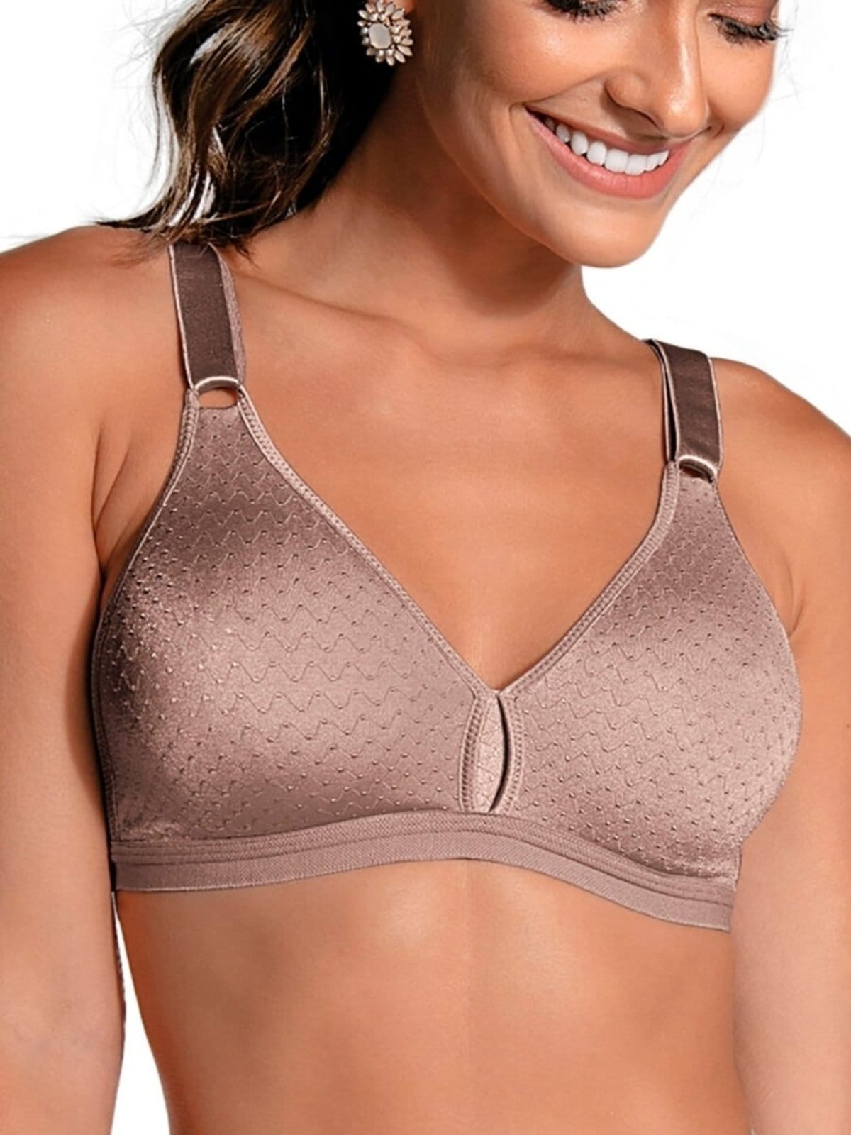 Vista 2 Kit com 2 Sutiãs sem Aro e sem Bojo Olimpo Demillus 61019 Demillus preto