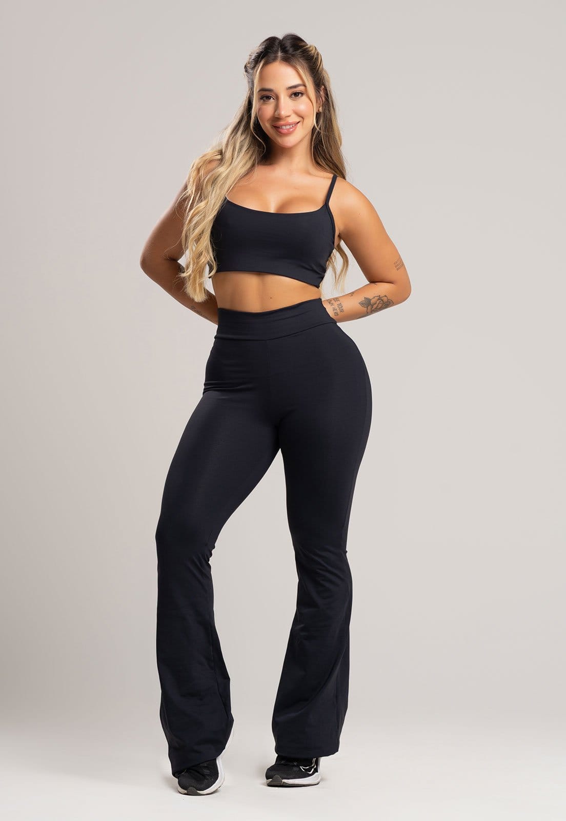 Calça Pantalona Flare MVB Modas Poliamida