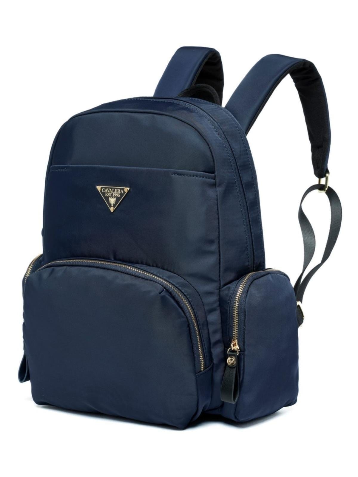 Vista 2 Mochila De Costas Reforçada Moderna Casual Faculdade Trabalho Cavalera azul