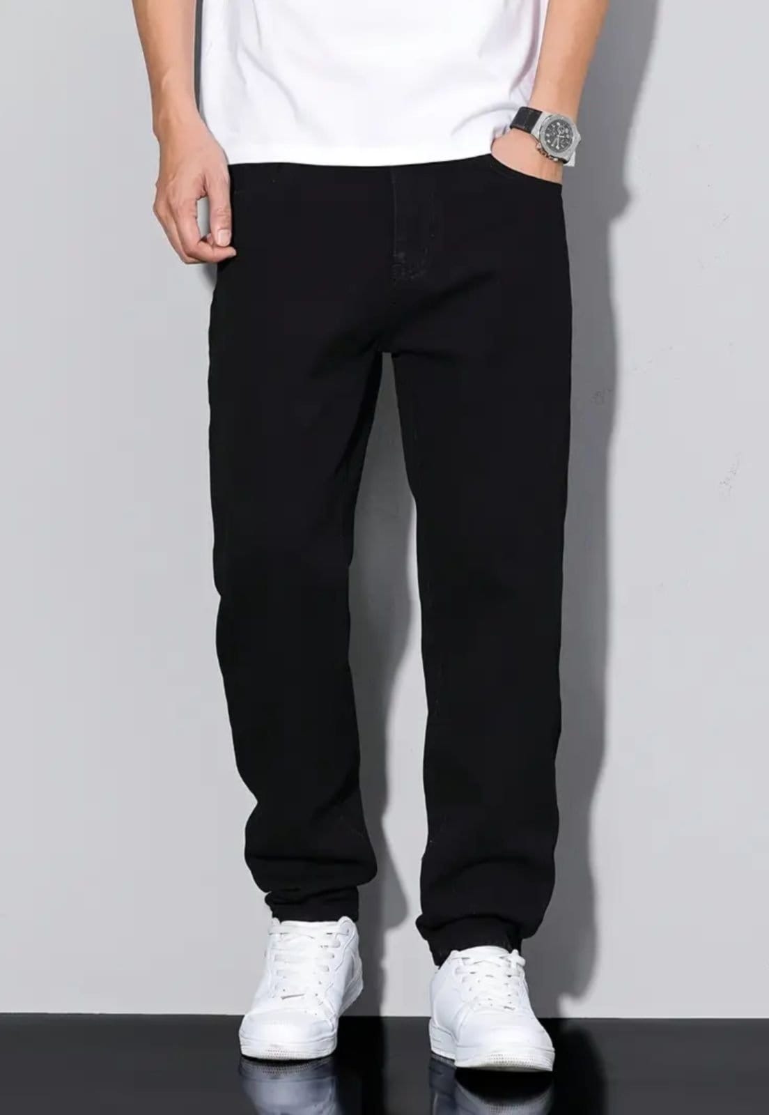 Calça Masculina de Alfaiataria Tex Jeans com Conforto em Algodão Preta