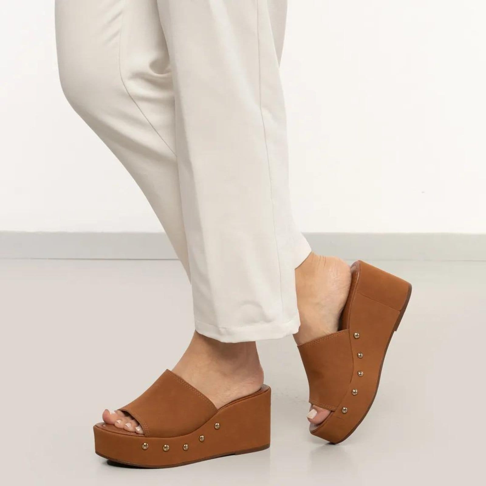 Vista 2 Tamanco Dakota Foggia Casual Feminino Dakota marrom