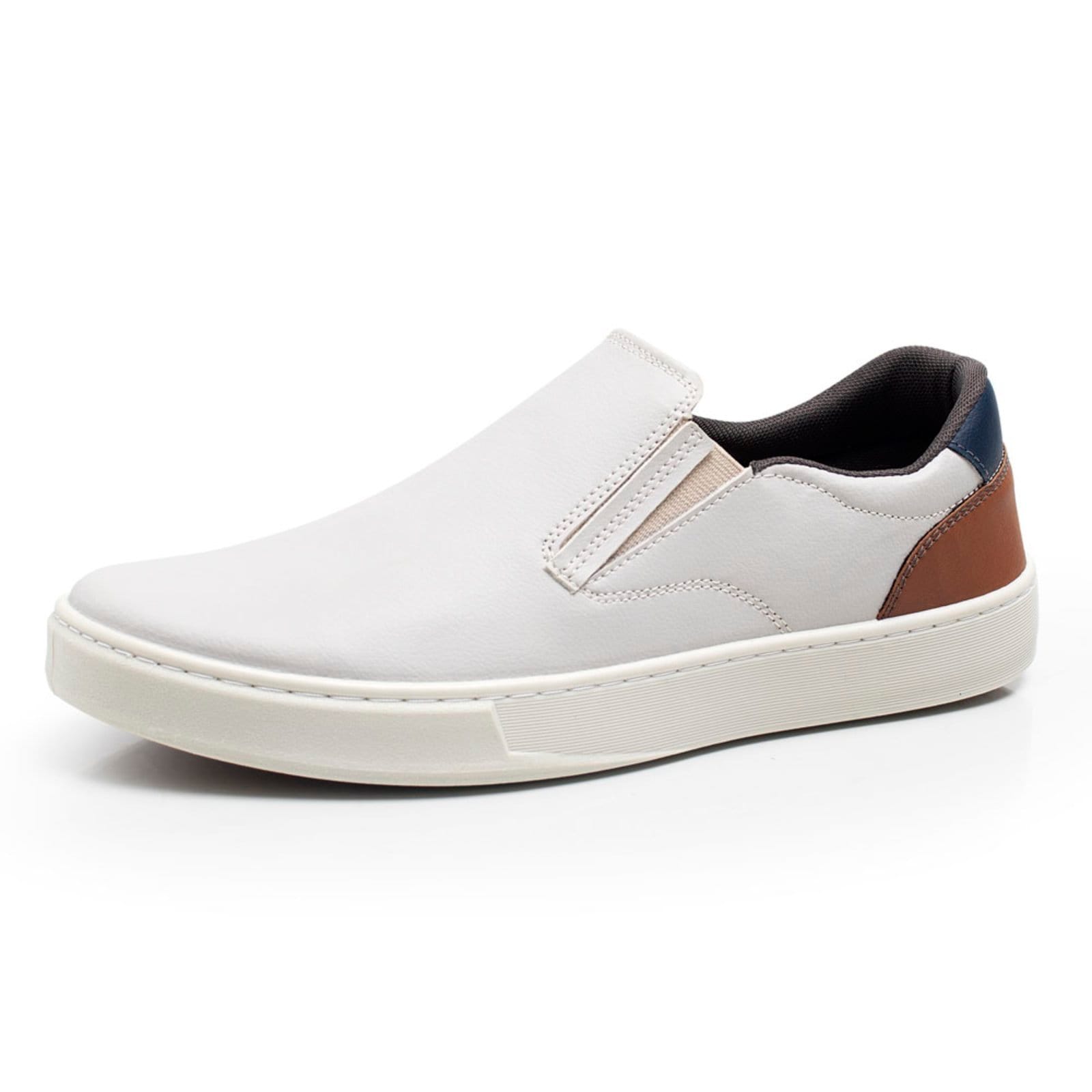 Vista 2 Tenis Casual Masculino Slip On Com Carteira Confortavel Bredeni Sapatenis Dia A Dia Iate BREDENI cinza