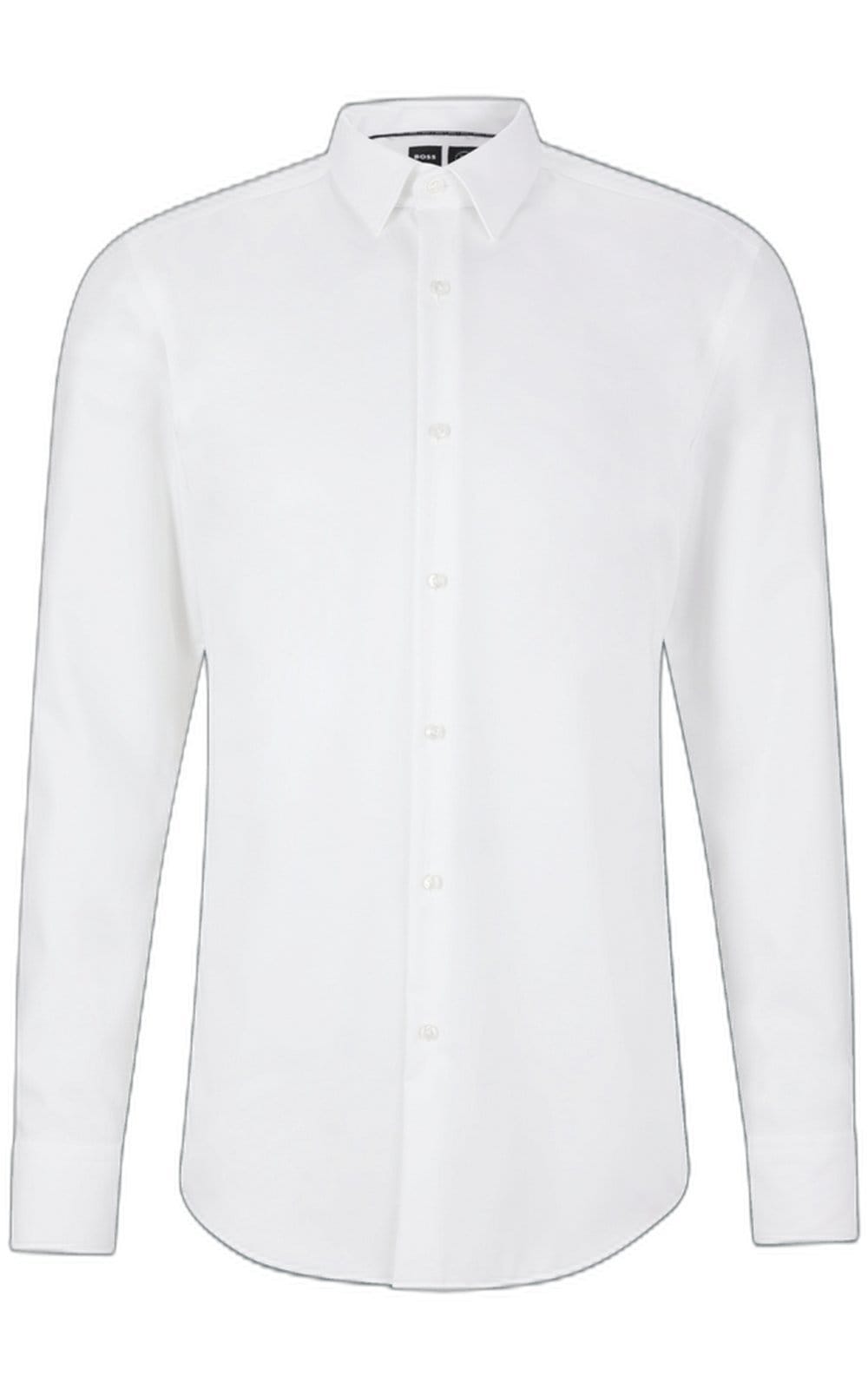 Camisa Slim Fit Em Algodão Estruturado De Alto Desempenho