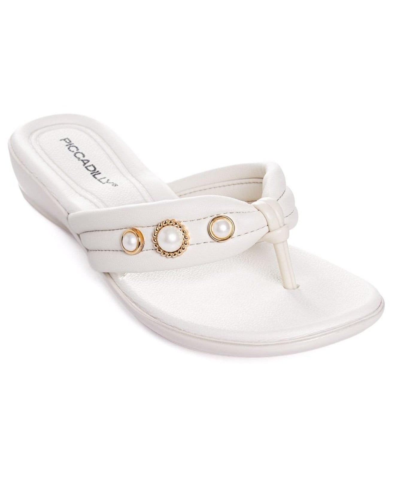 Vista 2 Tamanco Flat Piccadilly Camila Wide Fit Off White Incolor Piccadilly incolor white