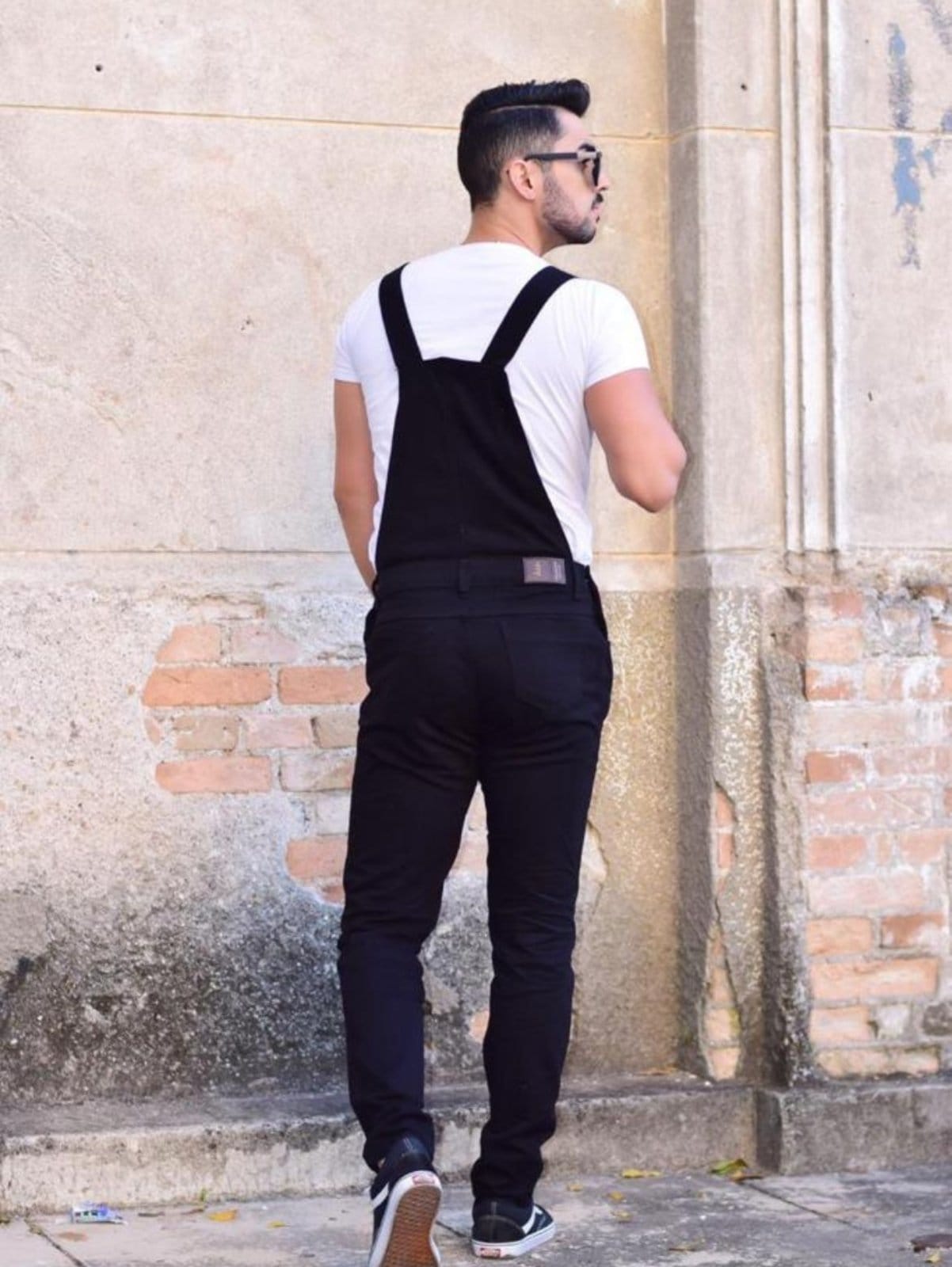 Vista 2 Macacão Masculino Alleppo Jeans Jeans Loka preto