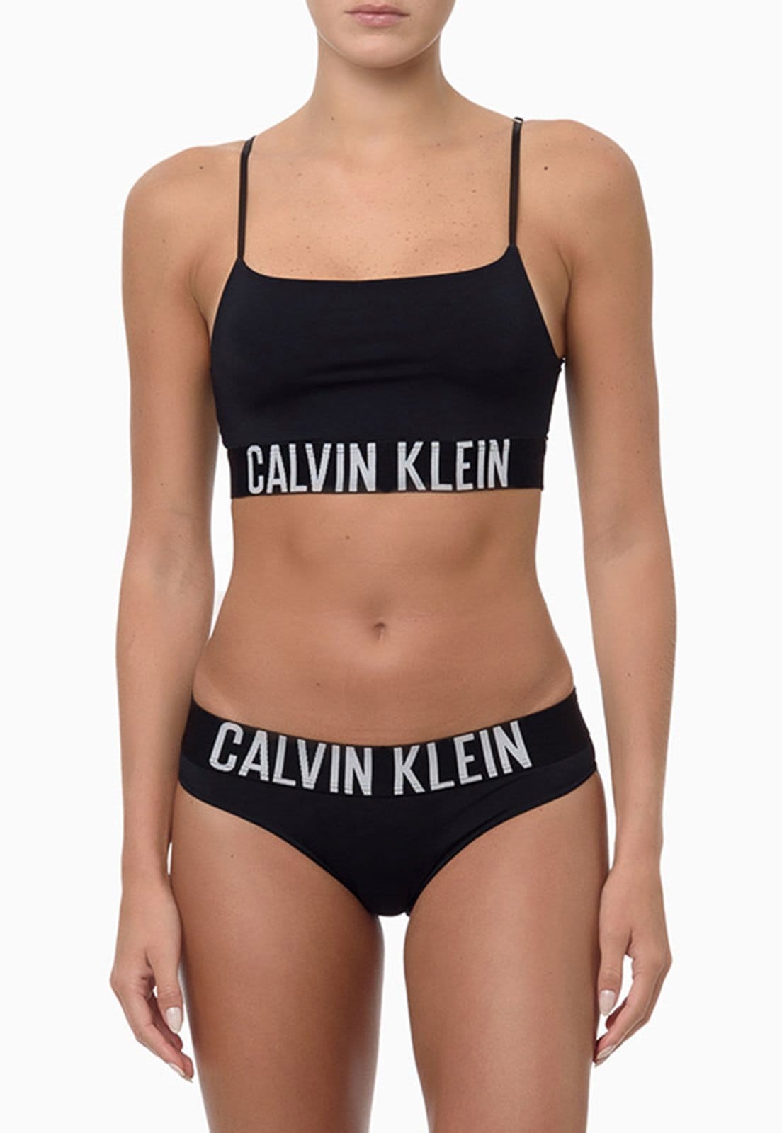 Vista principal Top Calvin Klein Underwear Alças Faixa Micro Intense Power INT4 Calvin Klein Underwear preto