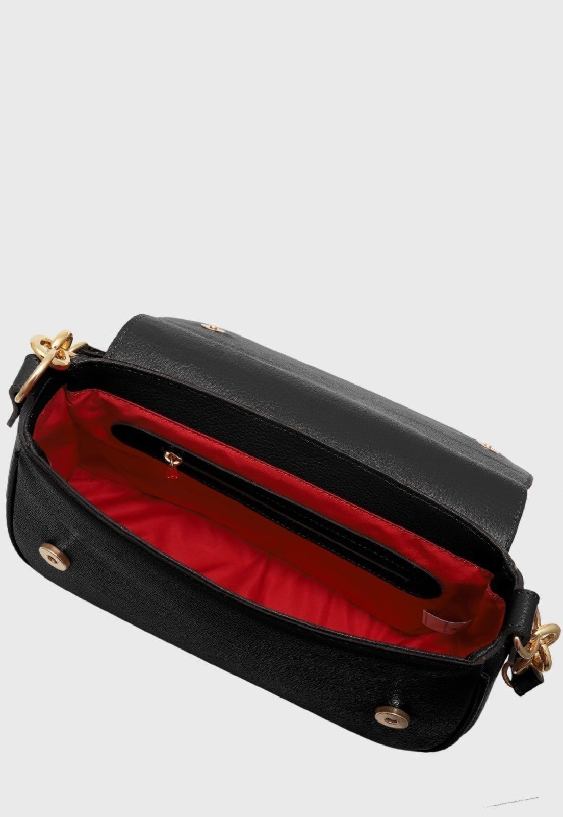 Vista 2 Bolsa Transversal Couro Mariart Mucuripe Preta Mariart preto