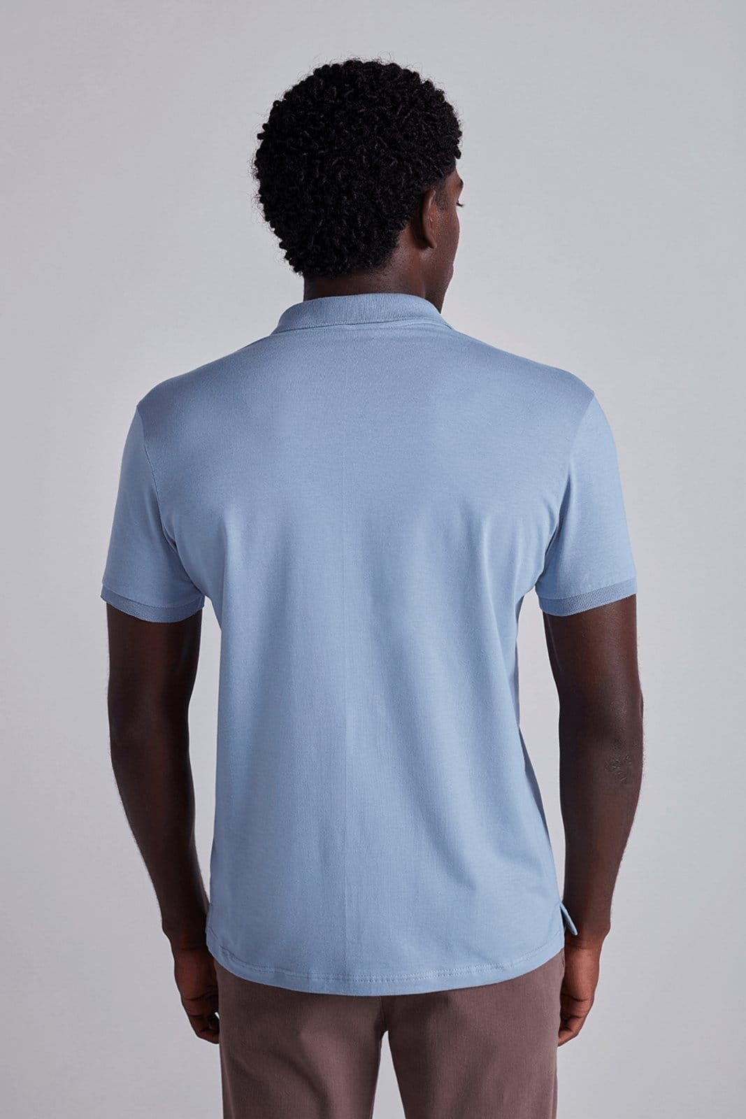 Vista 2 HIGHSTIL Camisa Polo Malha Slim Fit Acinzentado HIGHSTIL azul