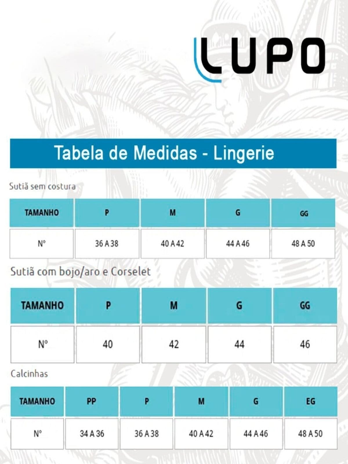 Vista 2 Kit com 4 Calcinhas Biquíni Loba 4 Lupo preto