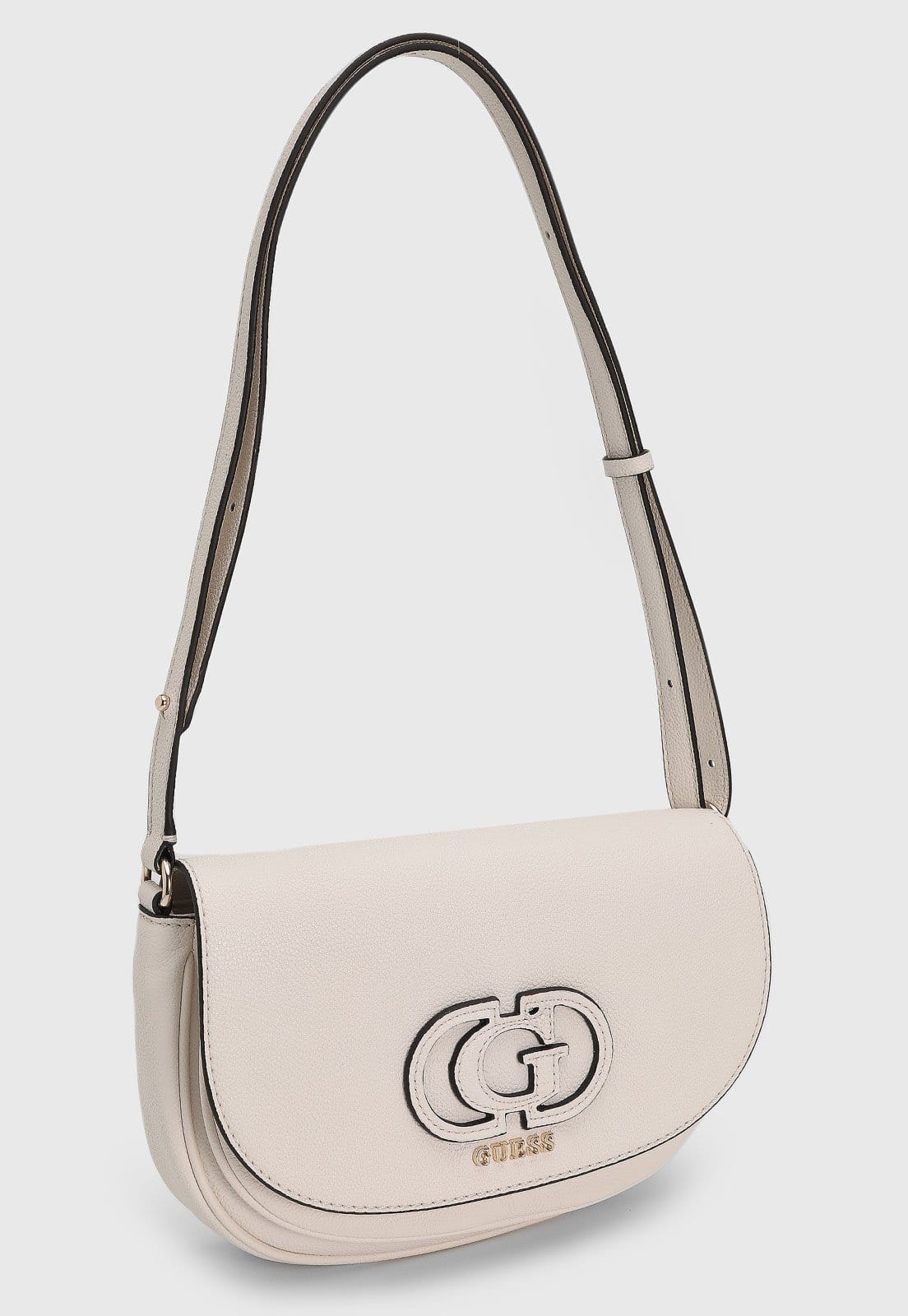 Vista 2 Bolsa Pequena Guess Logo Texturizada Off-White Guess off-white white