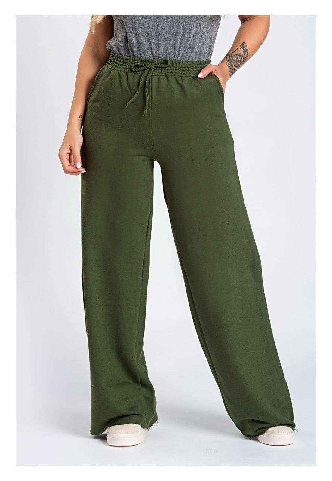 Calça Moletom Wide Leg Tai