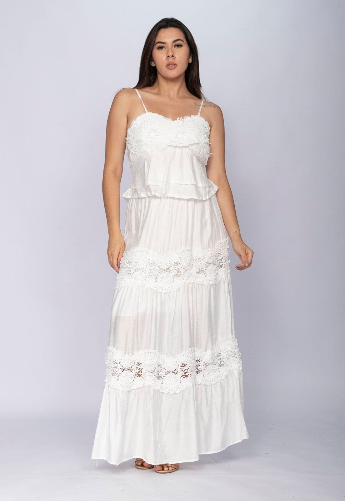 Conjunto Amazonia Vital de Saia e Croped Flora Amazônica Renda