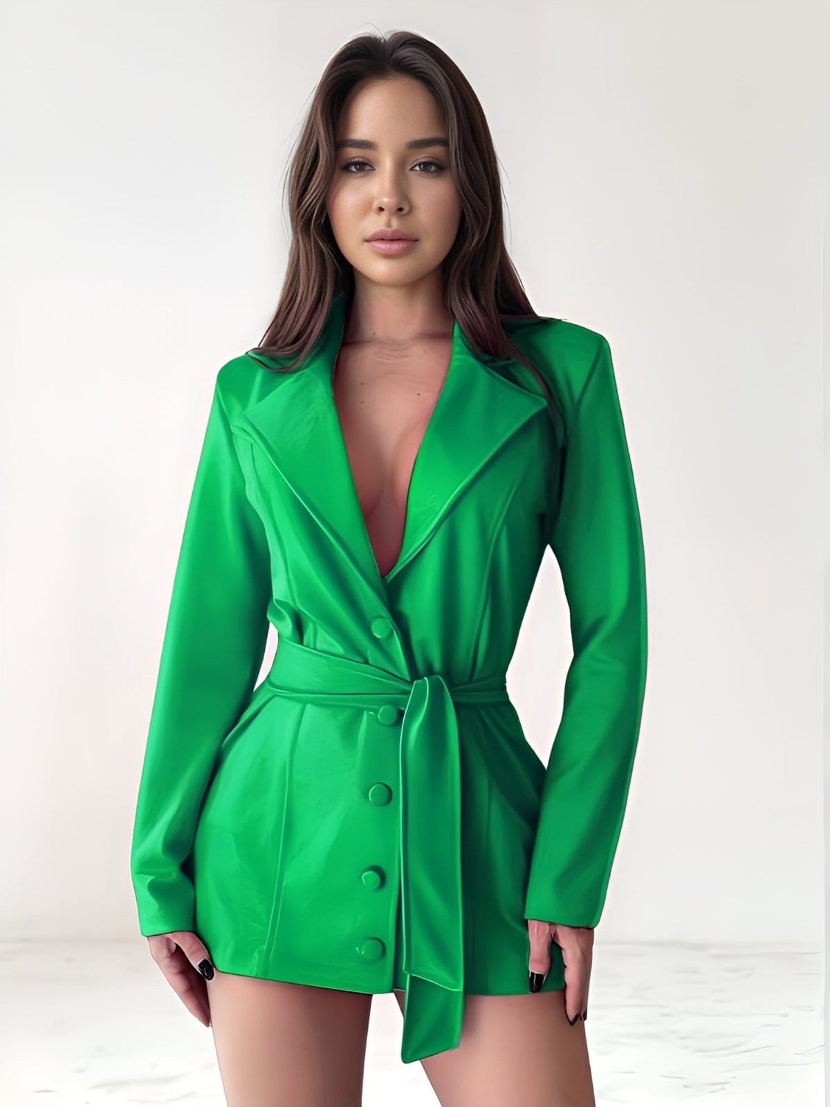 Macacão Feminino Tropical Fashion Blazer Curto