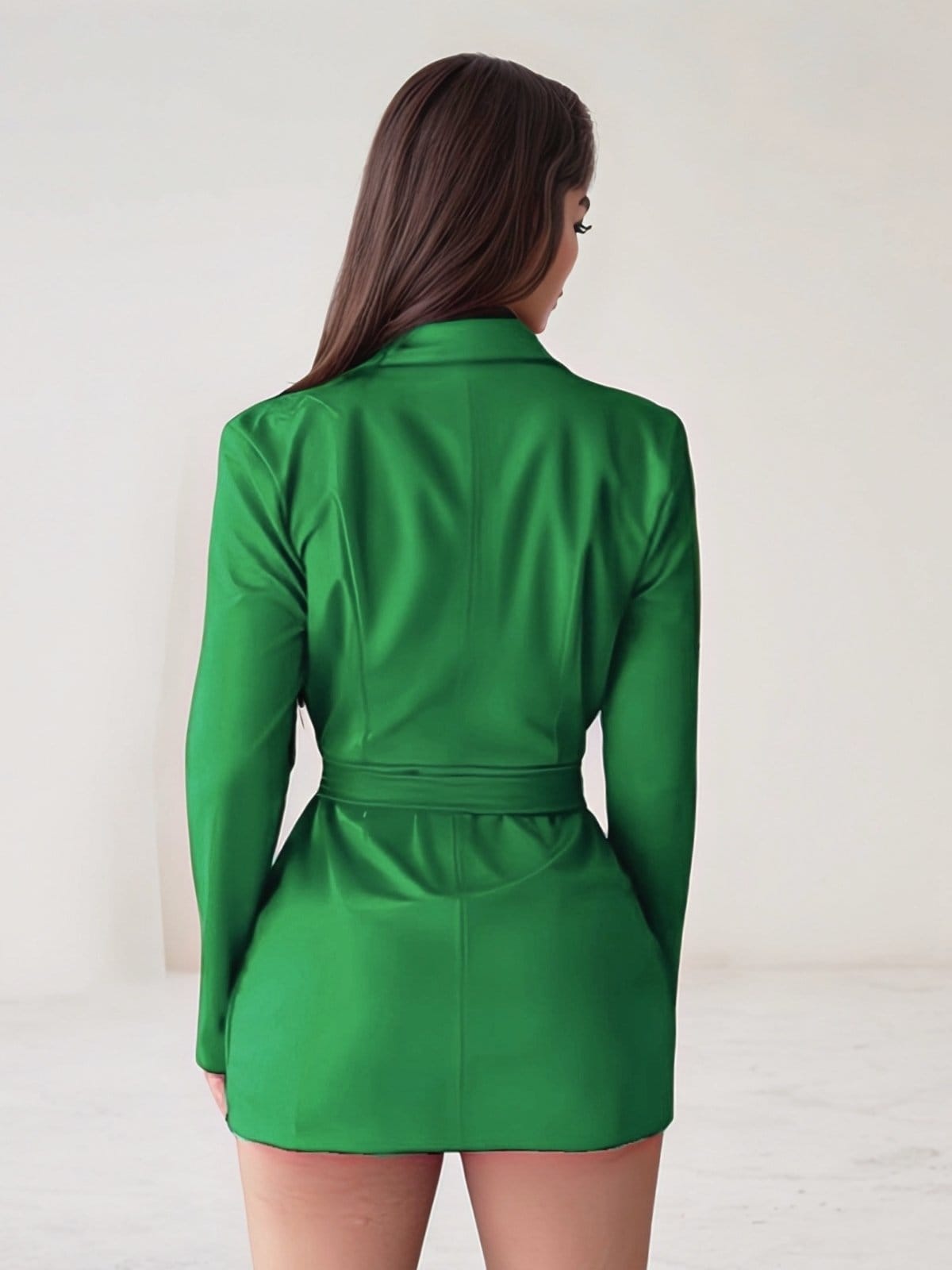 Vista 2 Macacão Feminino Tropical Fashion Blazer Curto TROPICAL FASHION verde