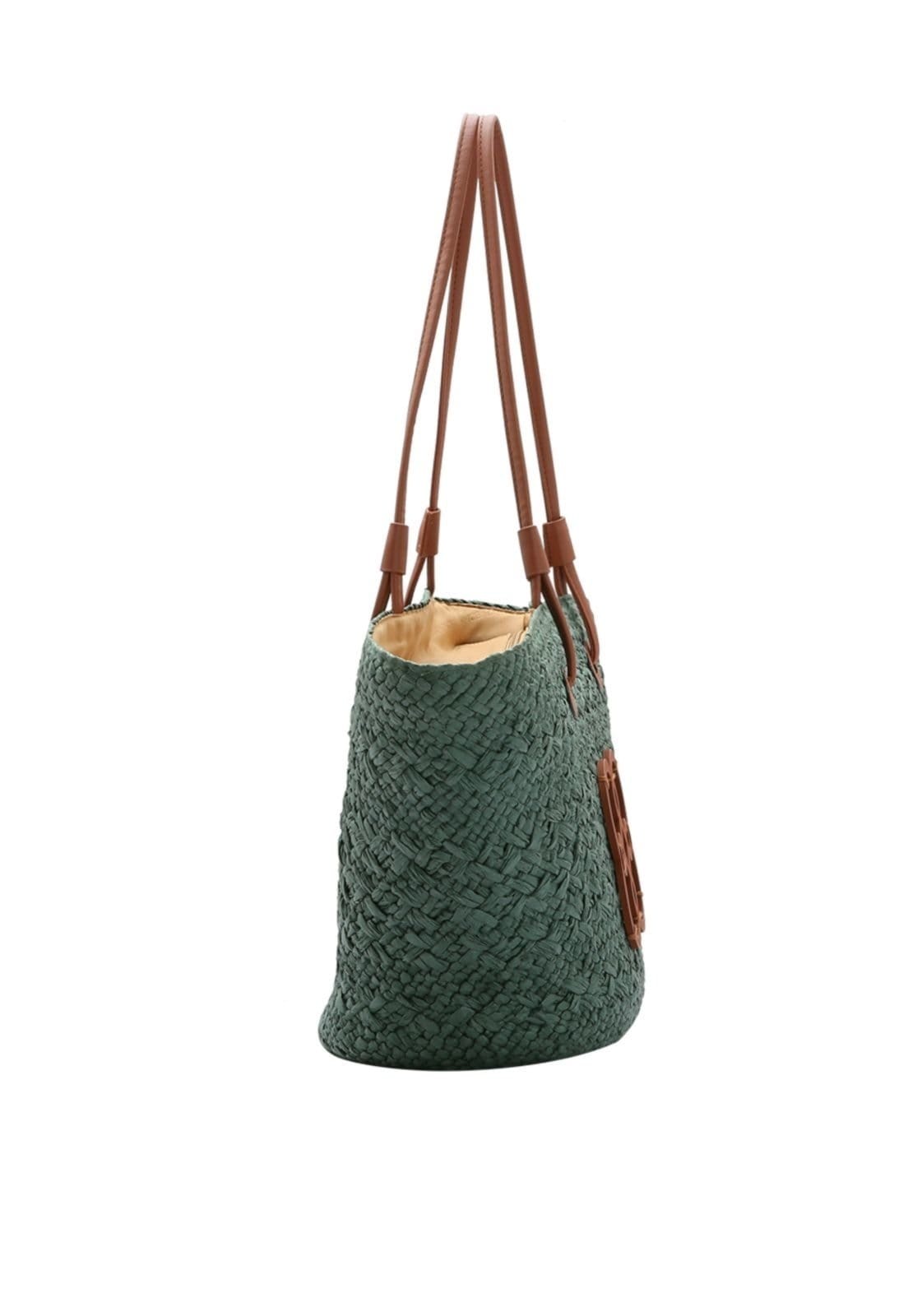 Vista 2 Bolsa Feminina Palha Ombro 3184577 Chenson verde