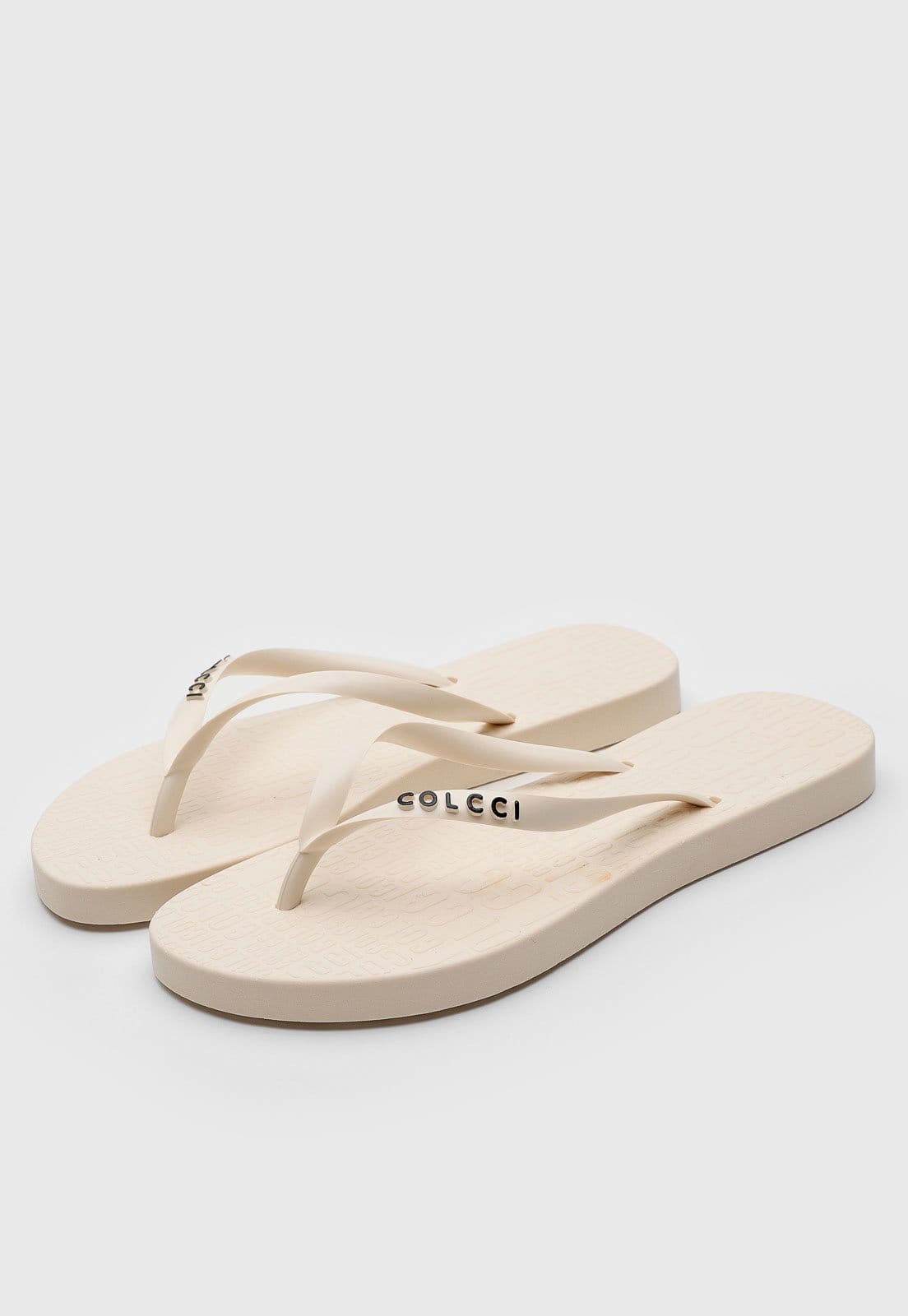 Vista 2 Chinelo Colcci Logo Off-White Colcci off-white white