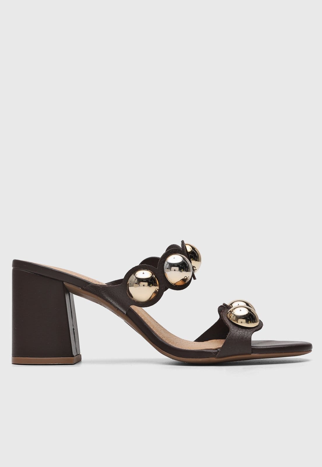 Vista 2 Sandália Feminina Bottero Esferas Metálicas Bottero marrom