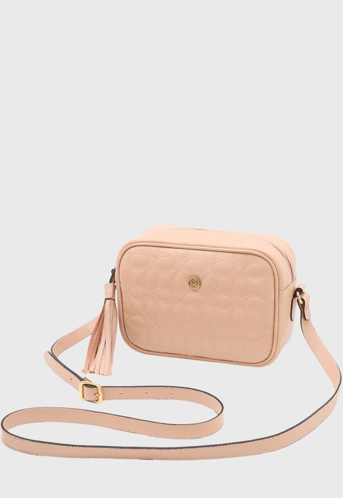 Bolsa Transversal Couro Mariart Gardênia Creme