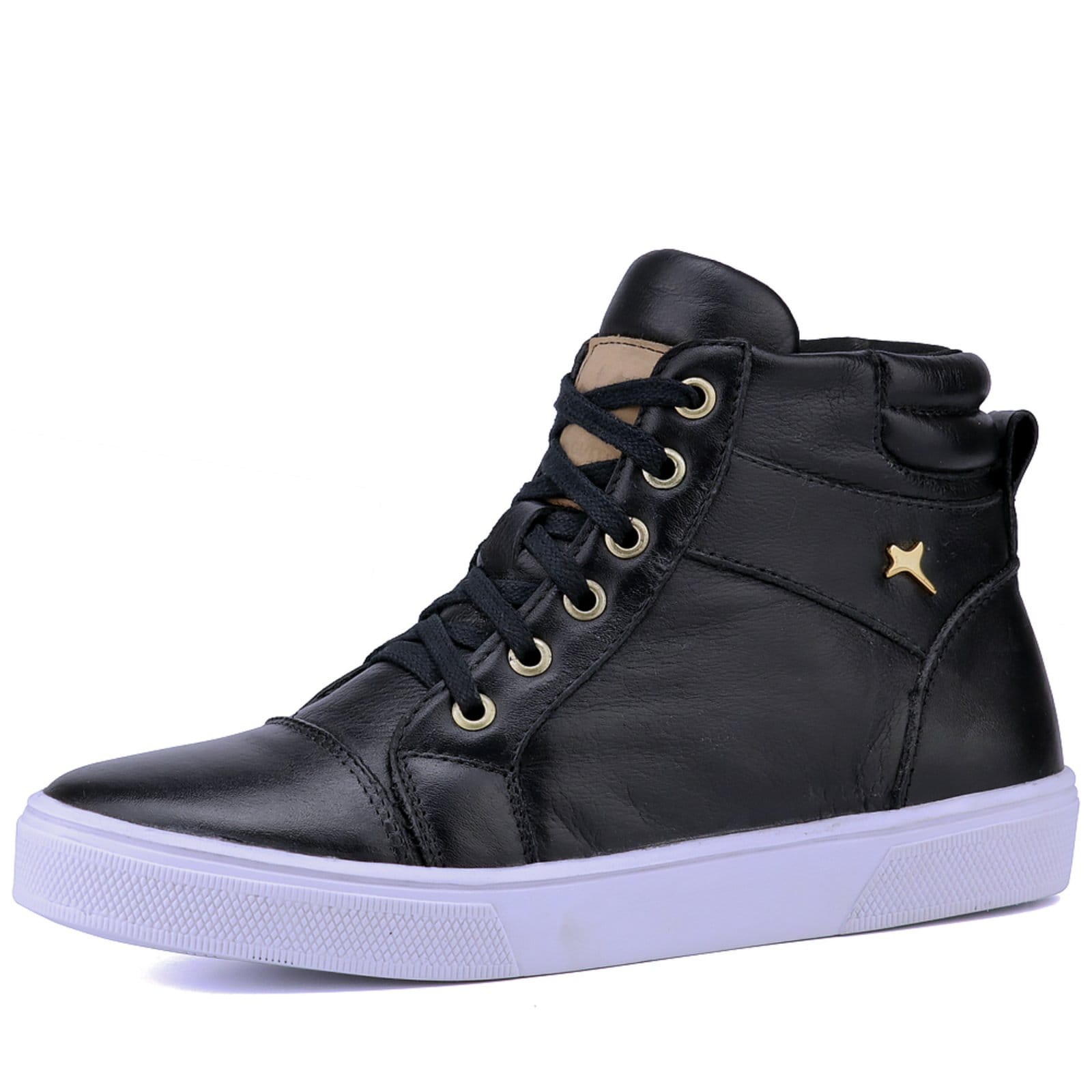 Bota Sneaker Mr. Gutt Couro Cano Curto Preta