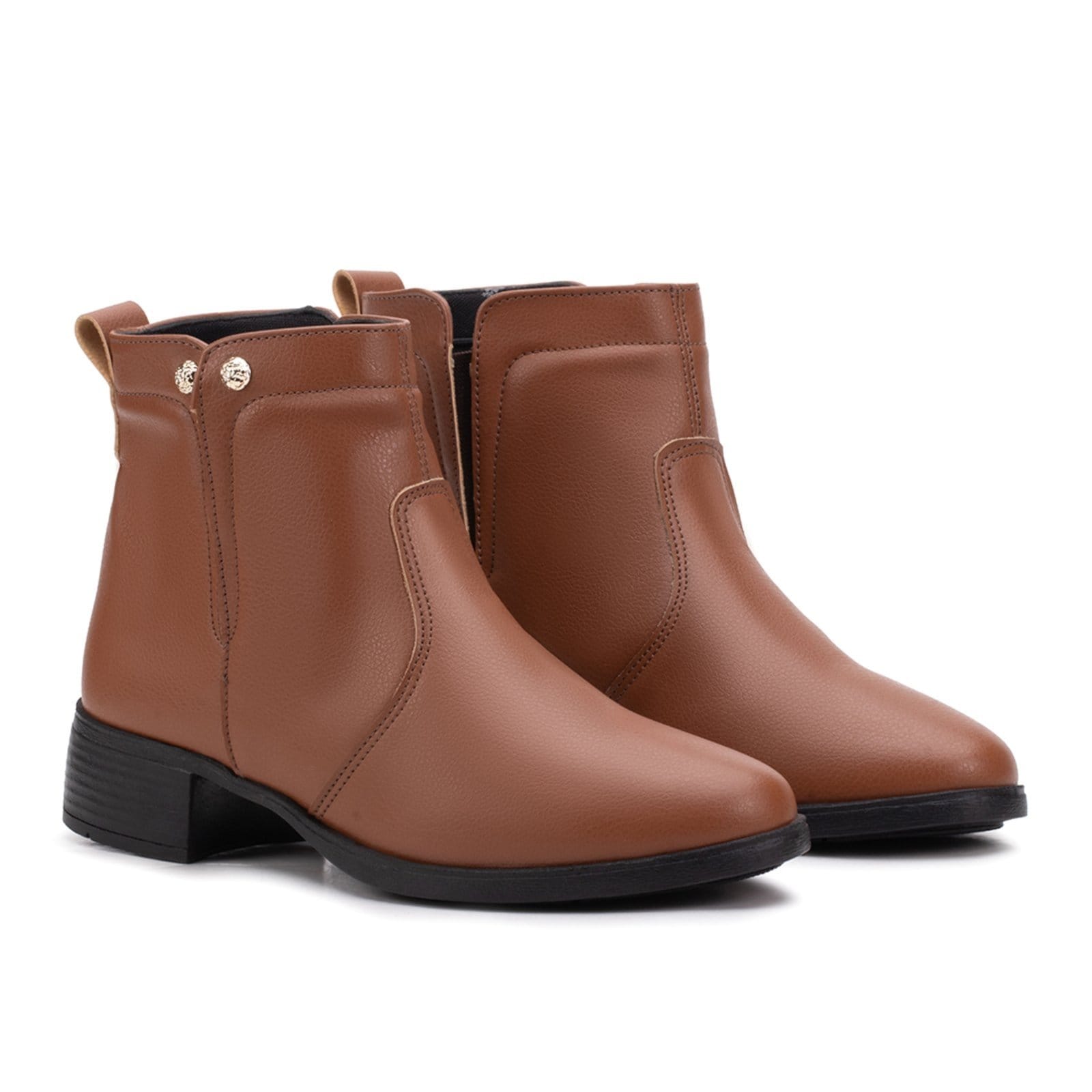 Bota Cano Curto Feminina Calce Fácil Montaria