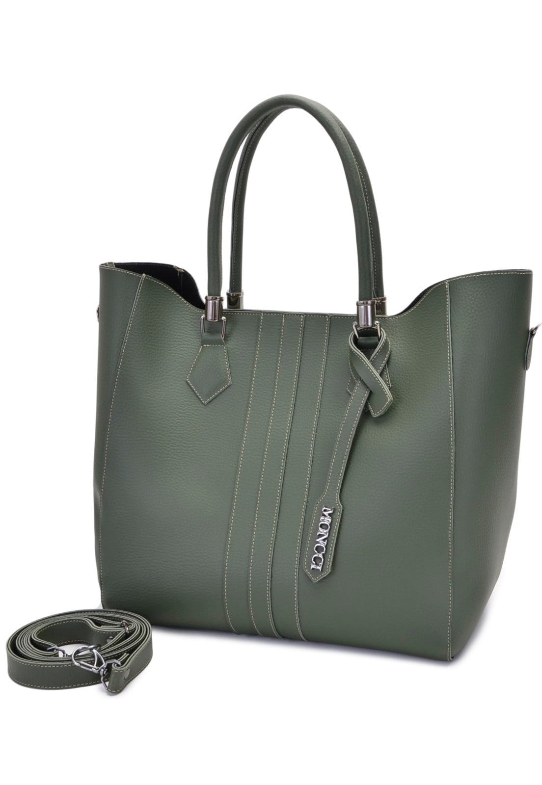 Vista principal Bolsa Sacola Transversal Grande Moncci Militar MONCCI verde/verde militar verde