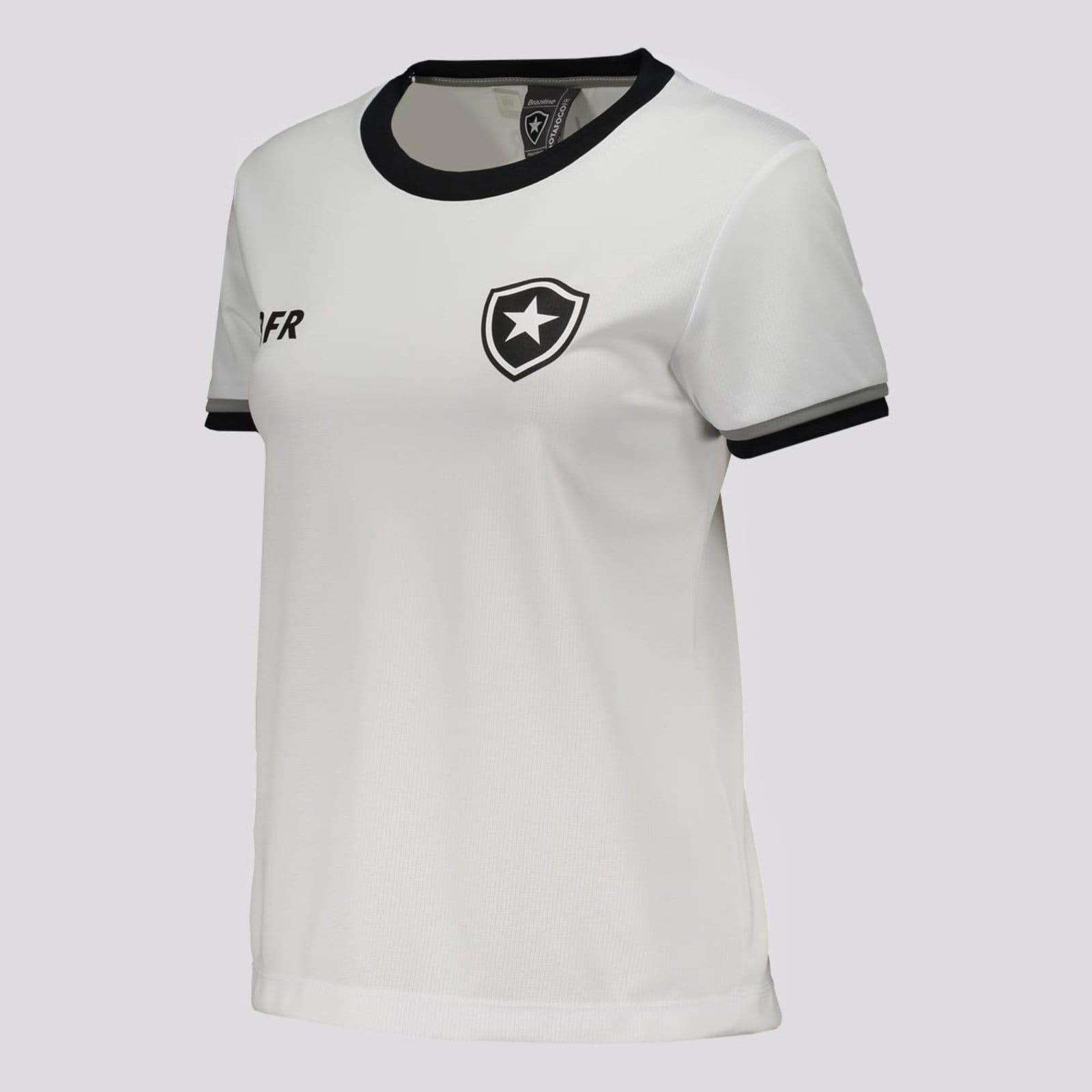 Vista 2 Camisa Botafogo Sensação Feminina Branca braziline branco