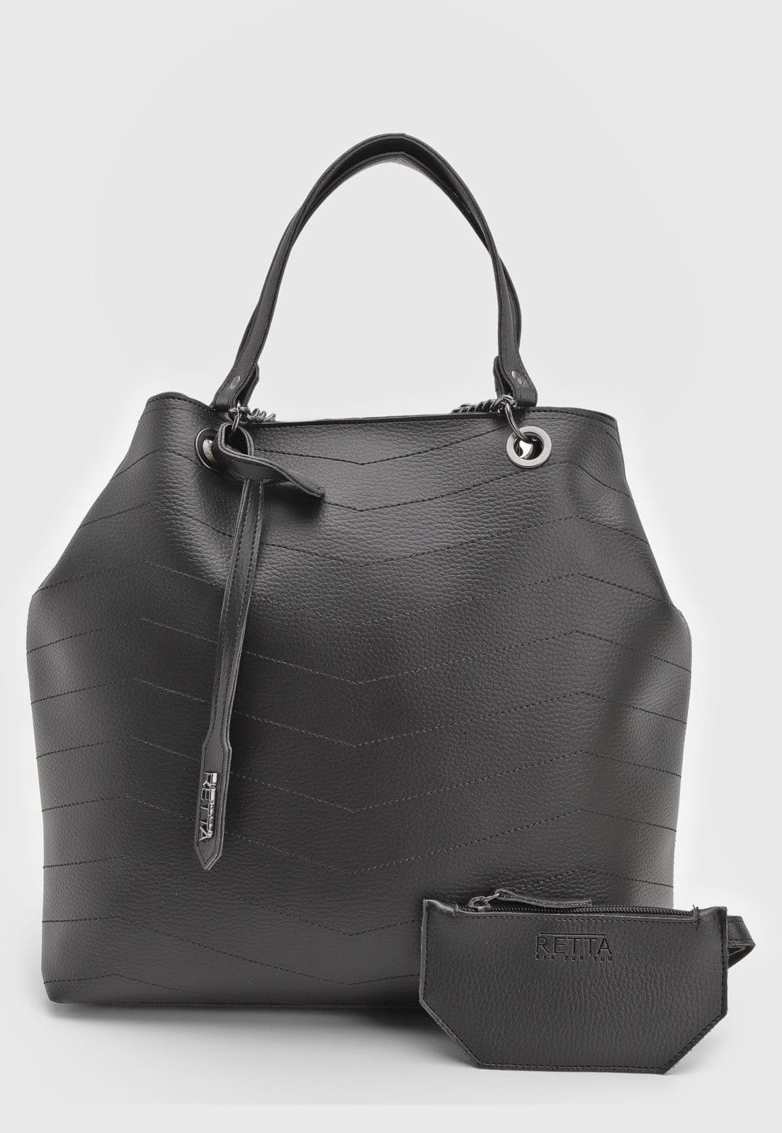 Vista 2 Bolsa Feminina Retta Valentina Corrente Preta Retta Shoes preto