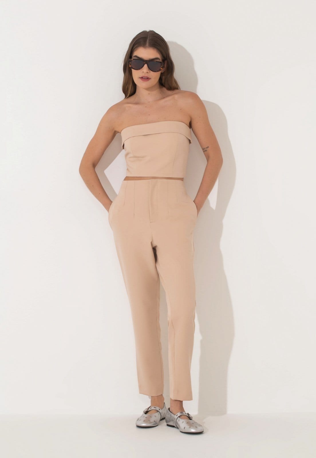 Calça Alfaiataria Traymon Slim Claro