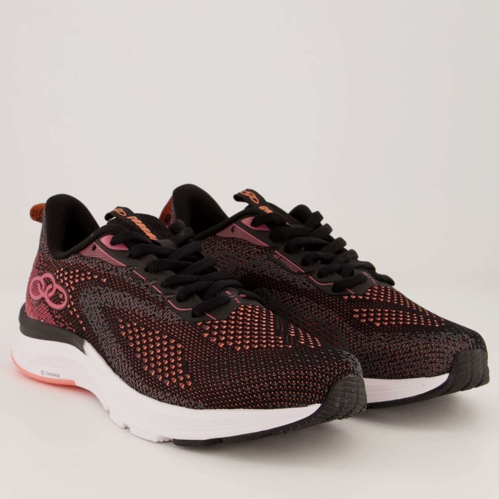 Vista 2 Tênis Olympikus Veloz 2 Feminino e Salmão OLYMPIKUS preto