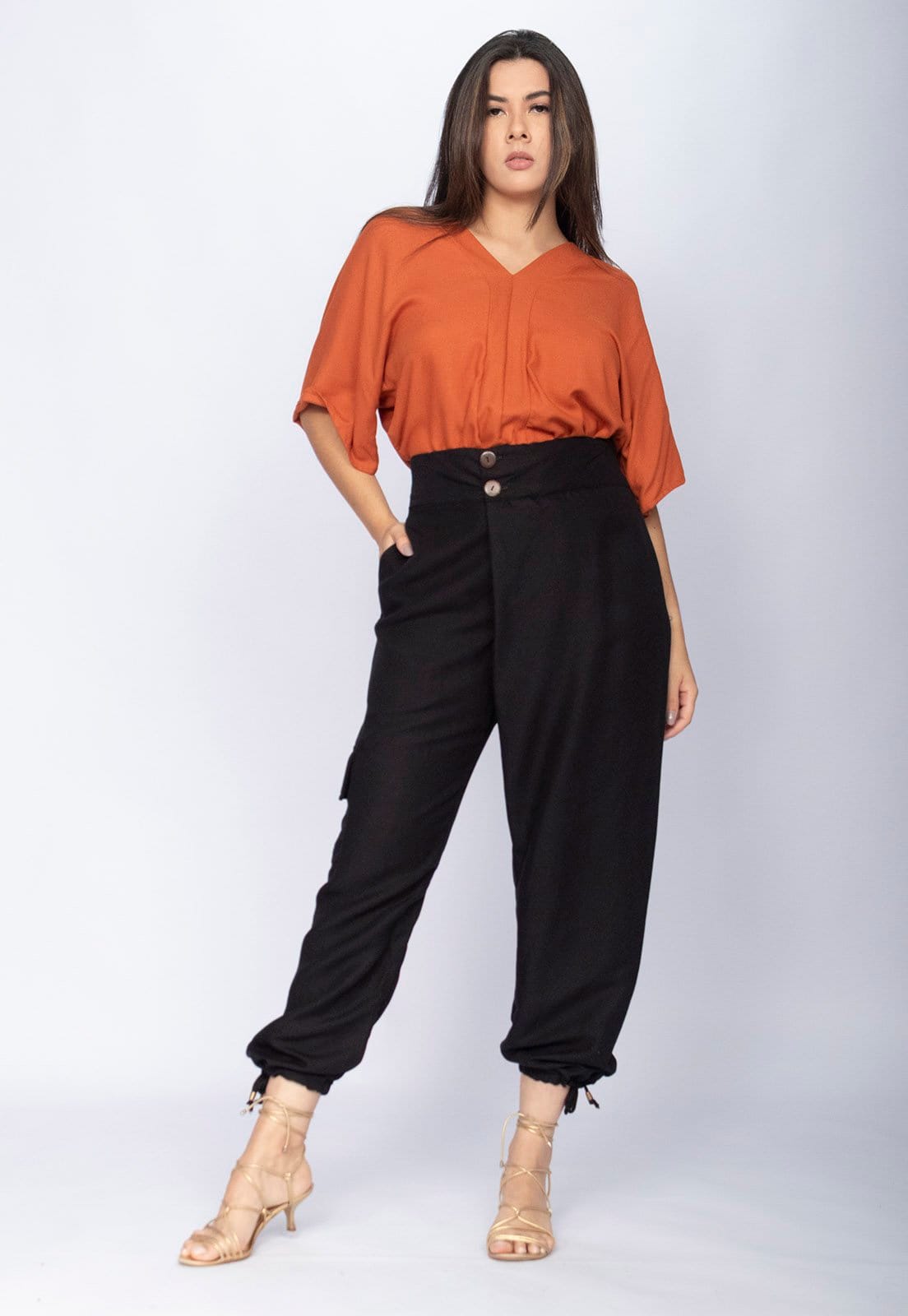 Calça Amazonia Vital Cargo Lisle Viscose Preta