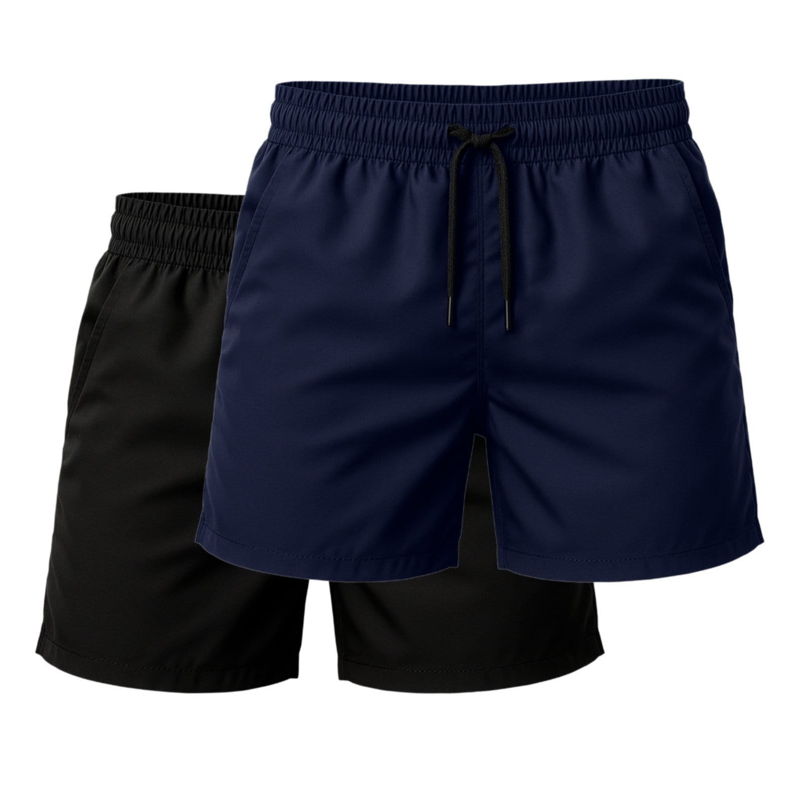 Kit 2 Short Tactel Leve Relaxado Moda Praia Liso Bermuda Masculina