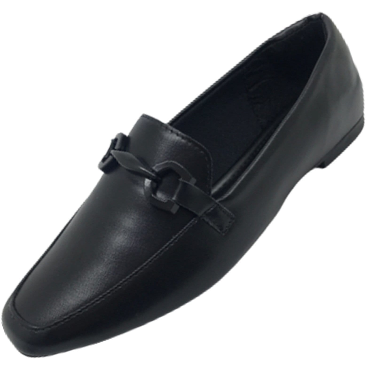Vista 2 Sapato Feminino Mocassim Donatella Shoes Confort Bico Quadrado Santorine Donatella Shoes preto