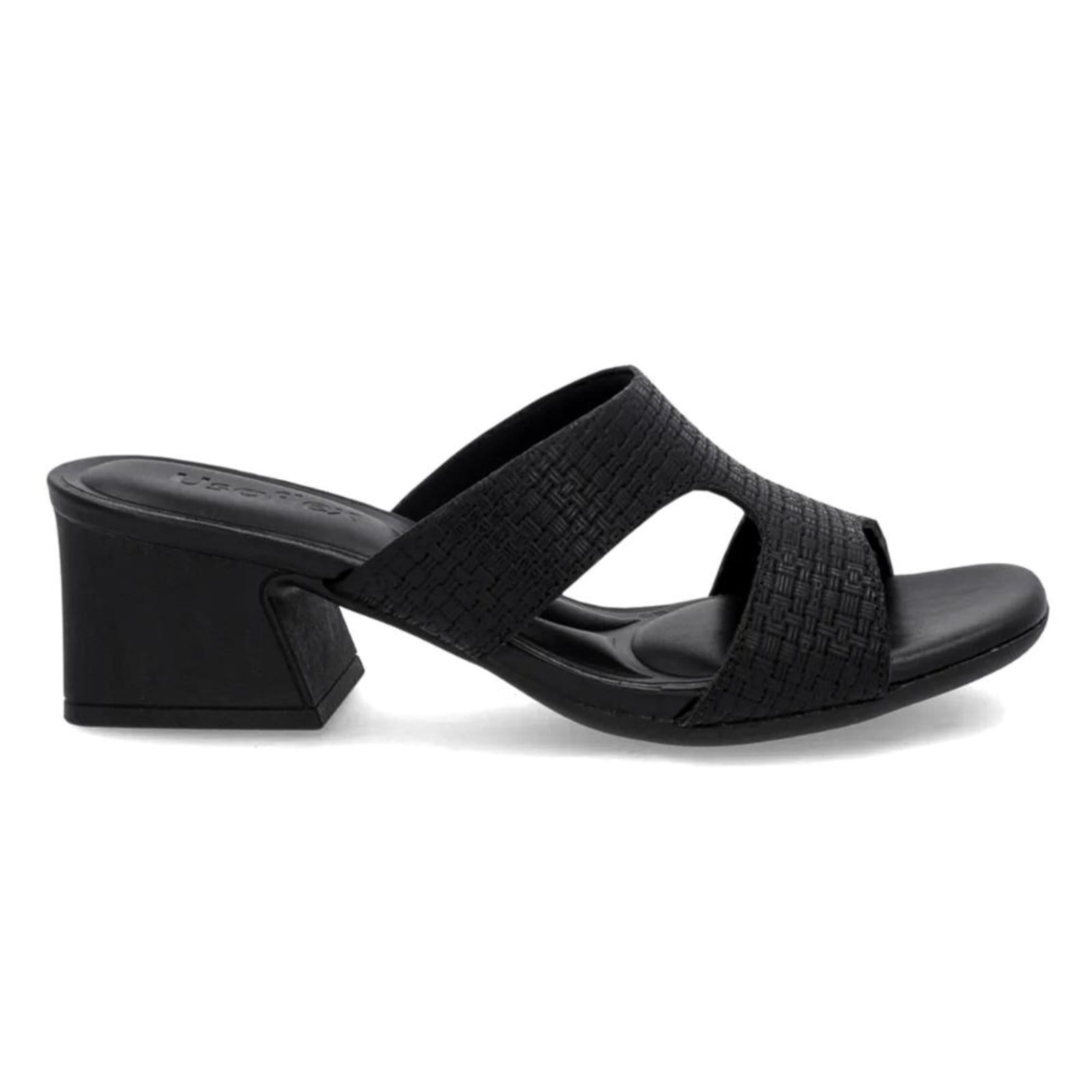 Tamanco Usaflex Feminino Salto Geométrico Couro Casual AM22001